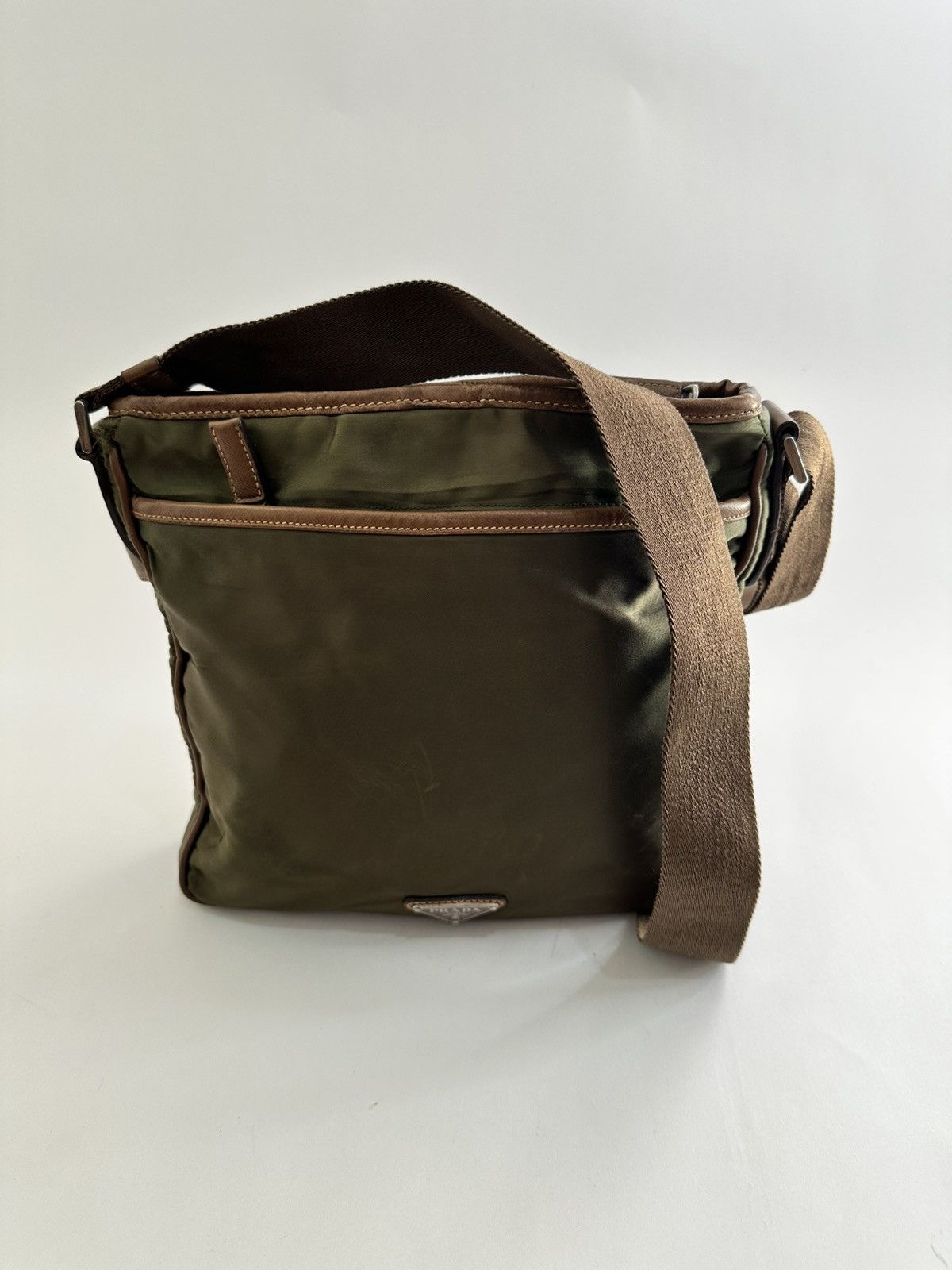 Prada PRADA Tessuto Nylon Flat Messenger Bag Green Size ONE SIZE - 1 Thumbnail