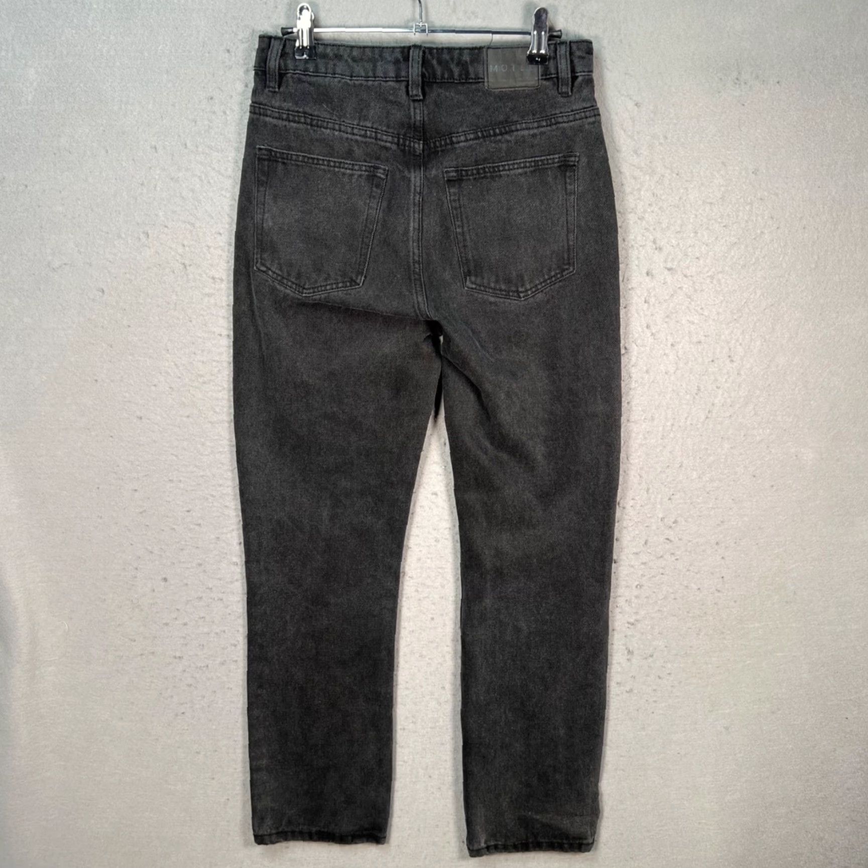 Vintage Motel Denim Womens 30 Black High-Waisted Straight-Leg Jeans 100% Cotton Size 30" / US 8 / IT 44 - 2 Thumbnail