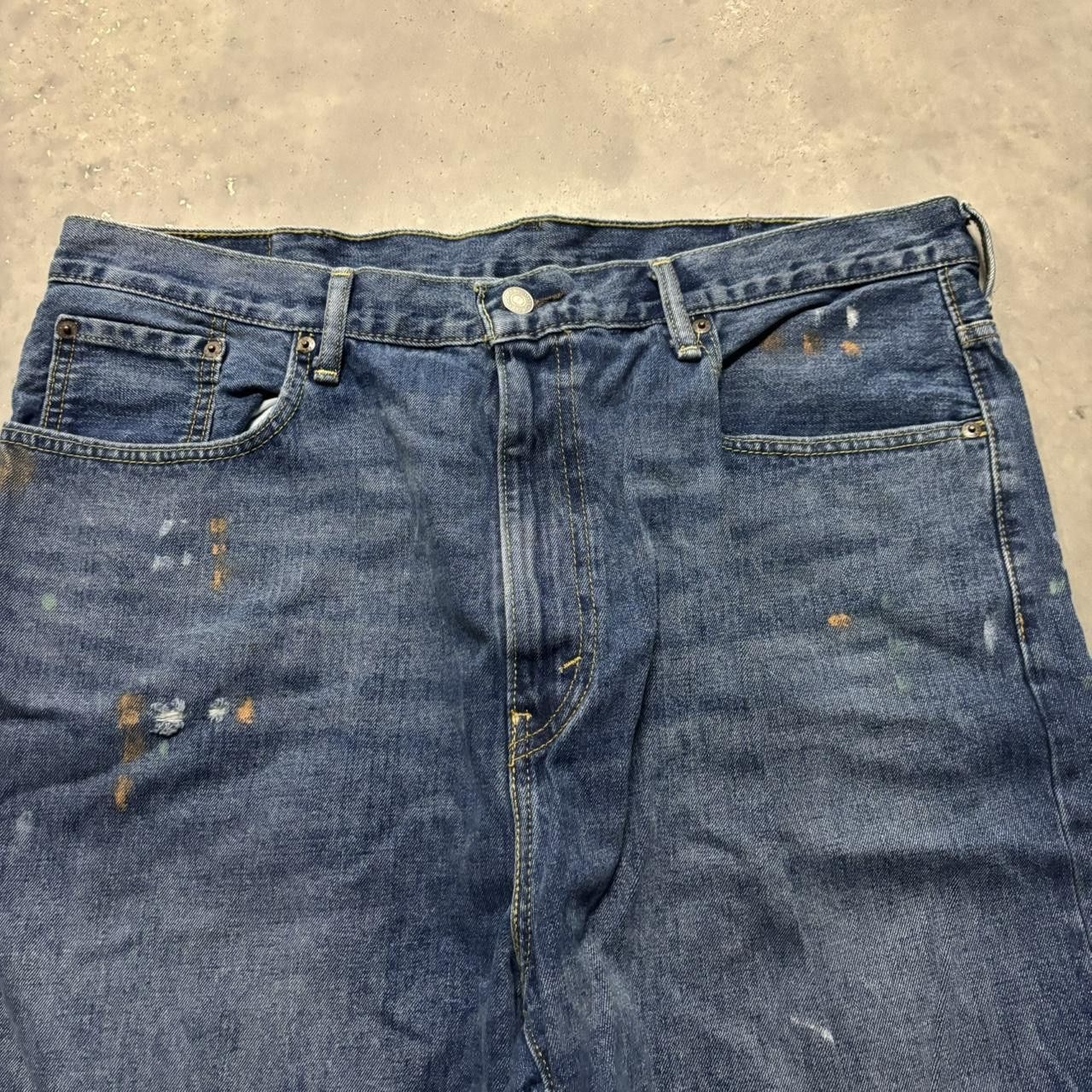 Levi's × Vintage Crazy Vintage Y2K/2000s Baggy Levis 569 Distressed Skater Jean Shorts Jorts! Size US 38 / EU 54 - 2 Thumbnail
