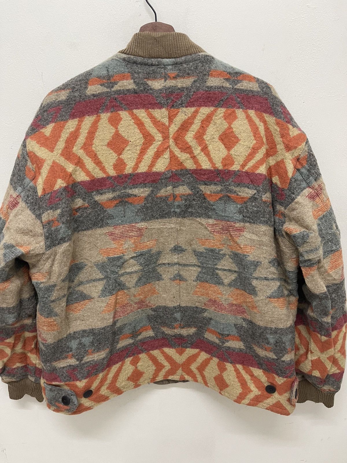 Vintage VINTAGE AZTEC NAVAJO BOMBER WOOL JACKET Size US L / EU 52-54 / 3 - 4 Thumbnail