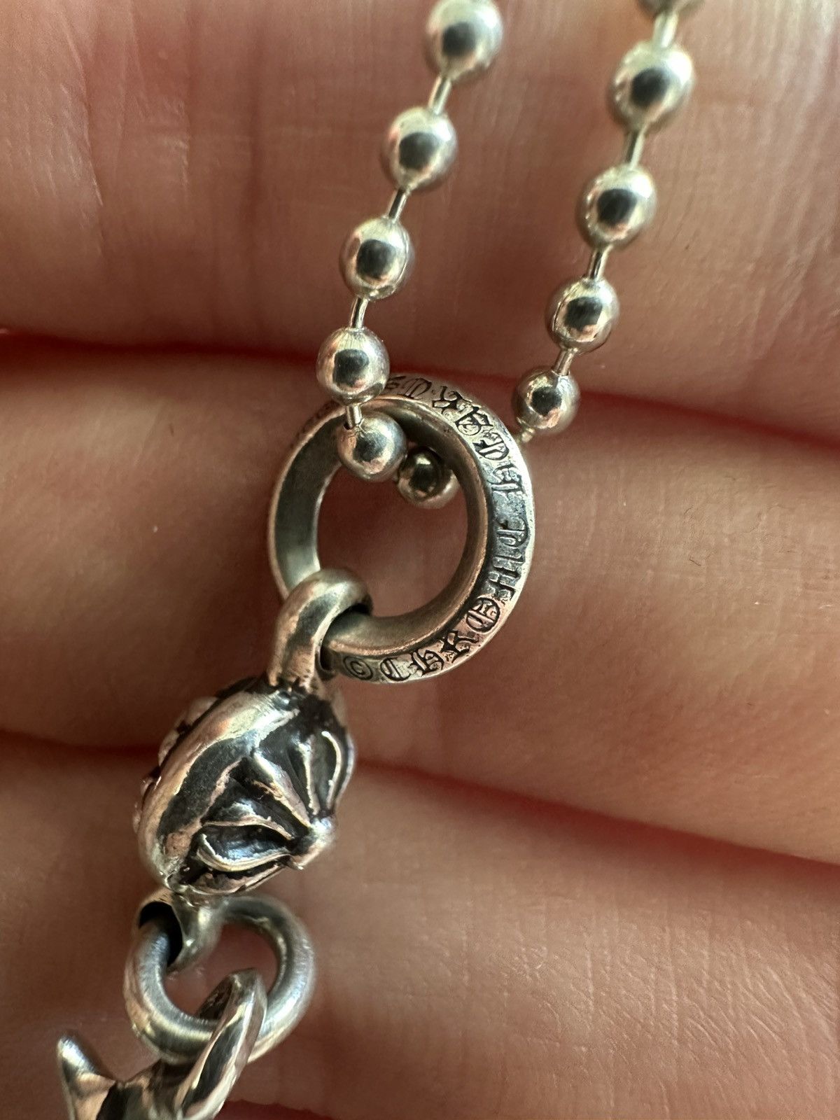 Chrome Hearts Chrome Hearts Tiny CH Crossball Cross + ballchain Size ONE SIZE - 10 Thumbnail