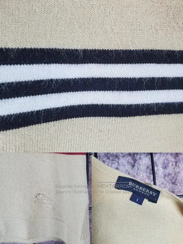 Burberry Burberry Summer Camel Striped T-Shirt. Size S / US 4 / IT 40 - 4 Thumbnail