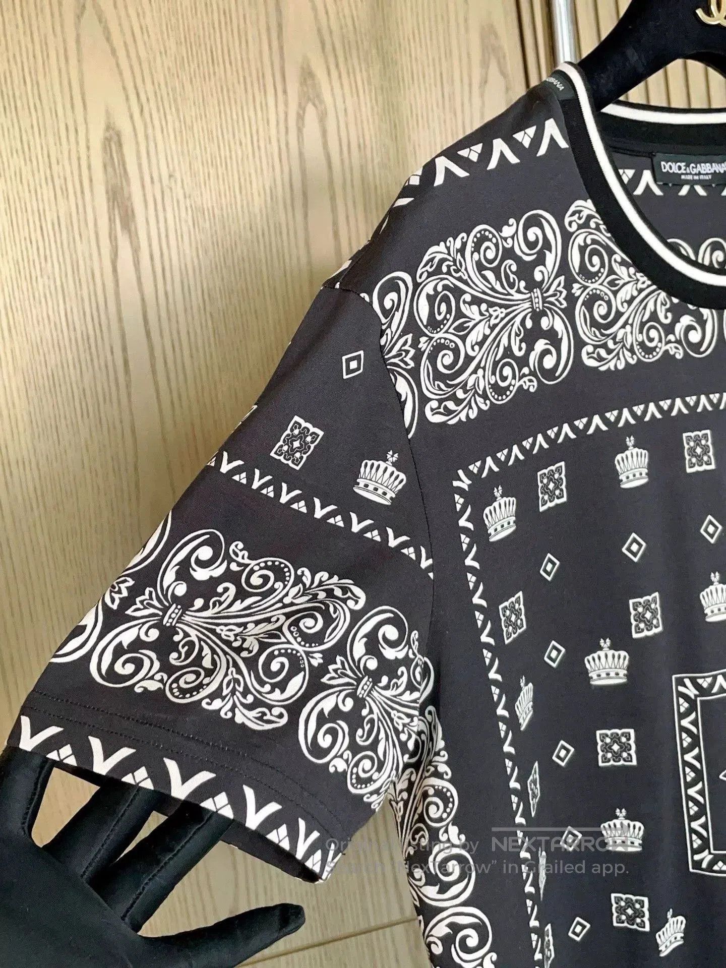 Dolce & Gabbana Dolce & Gabbana Black Crown Print T. Size US S / EU 44-46 / 1 - 5 Thumbnail