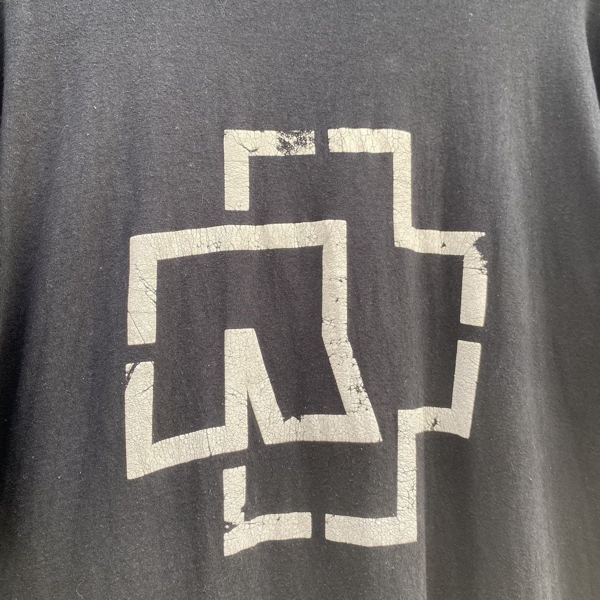 Band Tees Thrashed Faded Rammstein Metal Band ERD GRUNGE VINTAGE TEE Size US XL / EU 56 / 4 - 7 Thumbnail