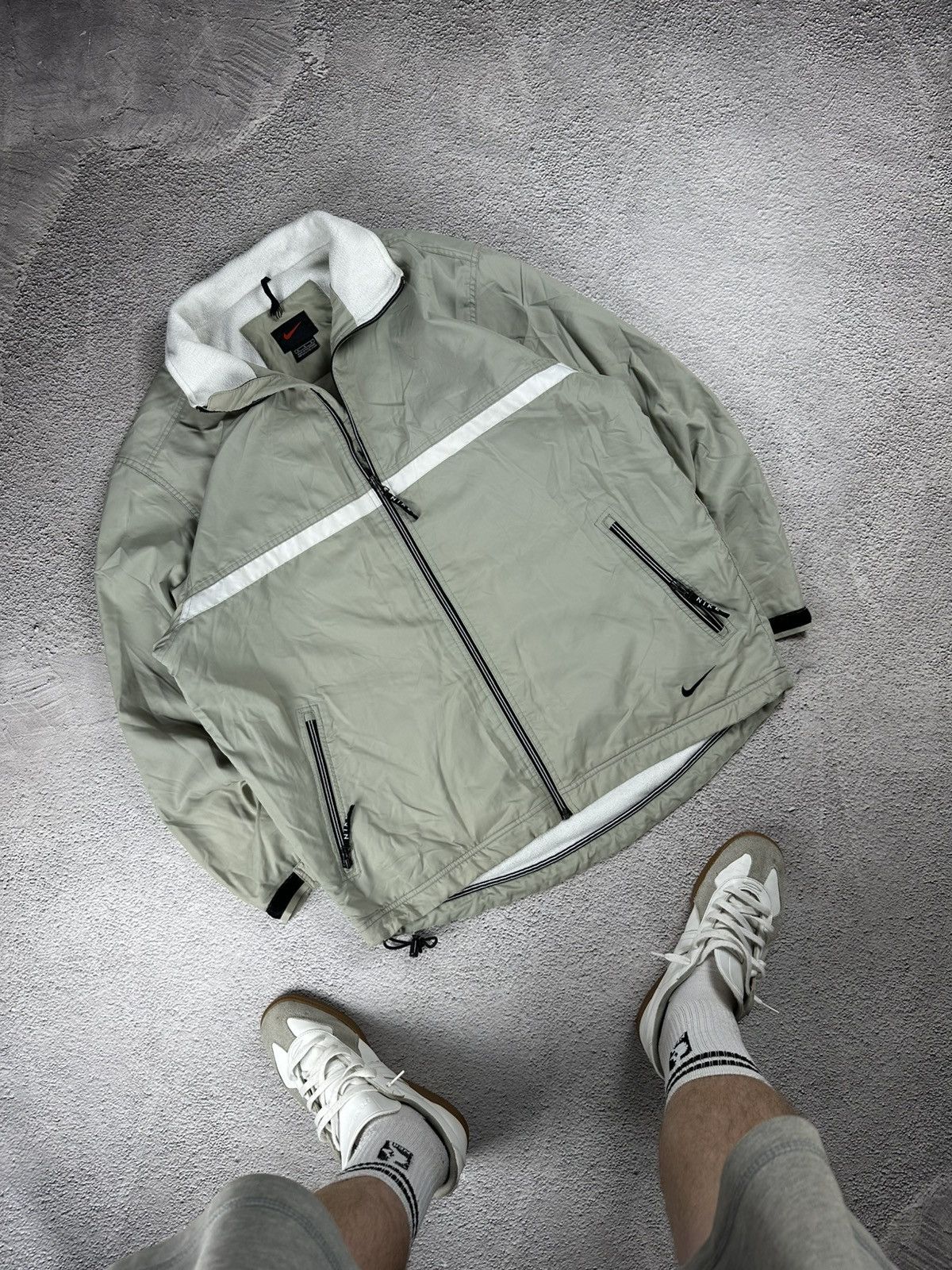 Nike VTG Retro Nike Fleece Lined Jacket Gorpcore Style Y2K Size US XL / EU 56 / 4 - 4 Thumbnail