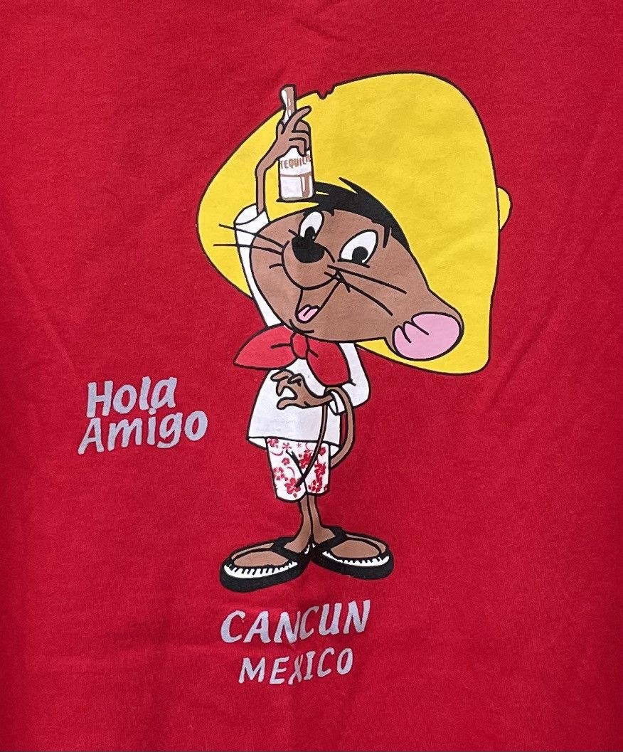 Vintage NWOT Y2k Yazbek Speedy Gonzales Tequila Mexico Mens T Shirt Size US XL / EU 56 / 4 - 3 Thumbnail