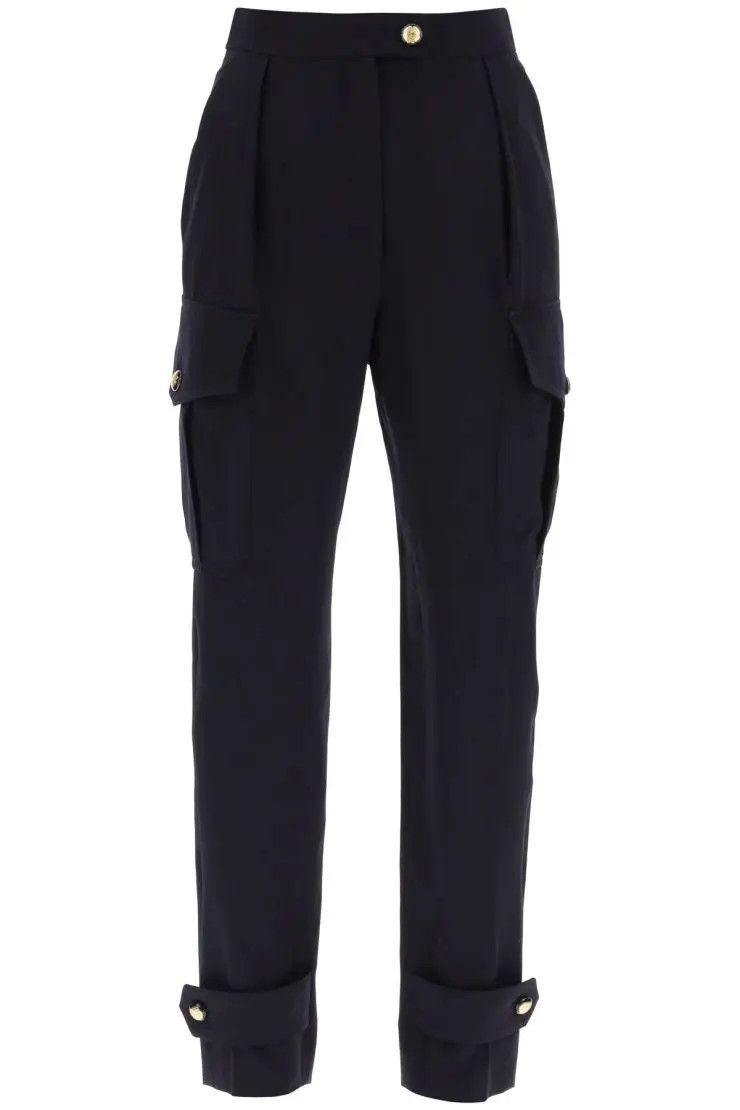 o1s22i1n0324 Wool Cotton Cargo Pants in Blue