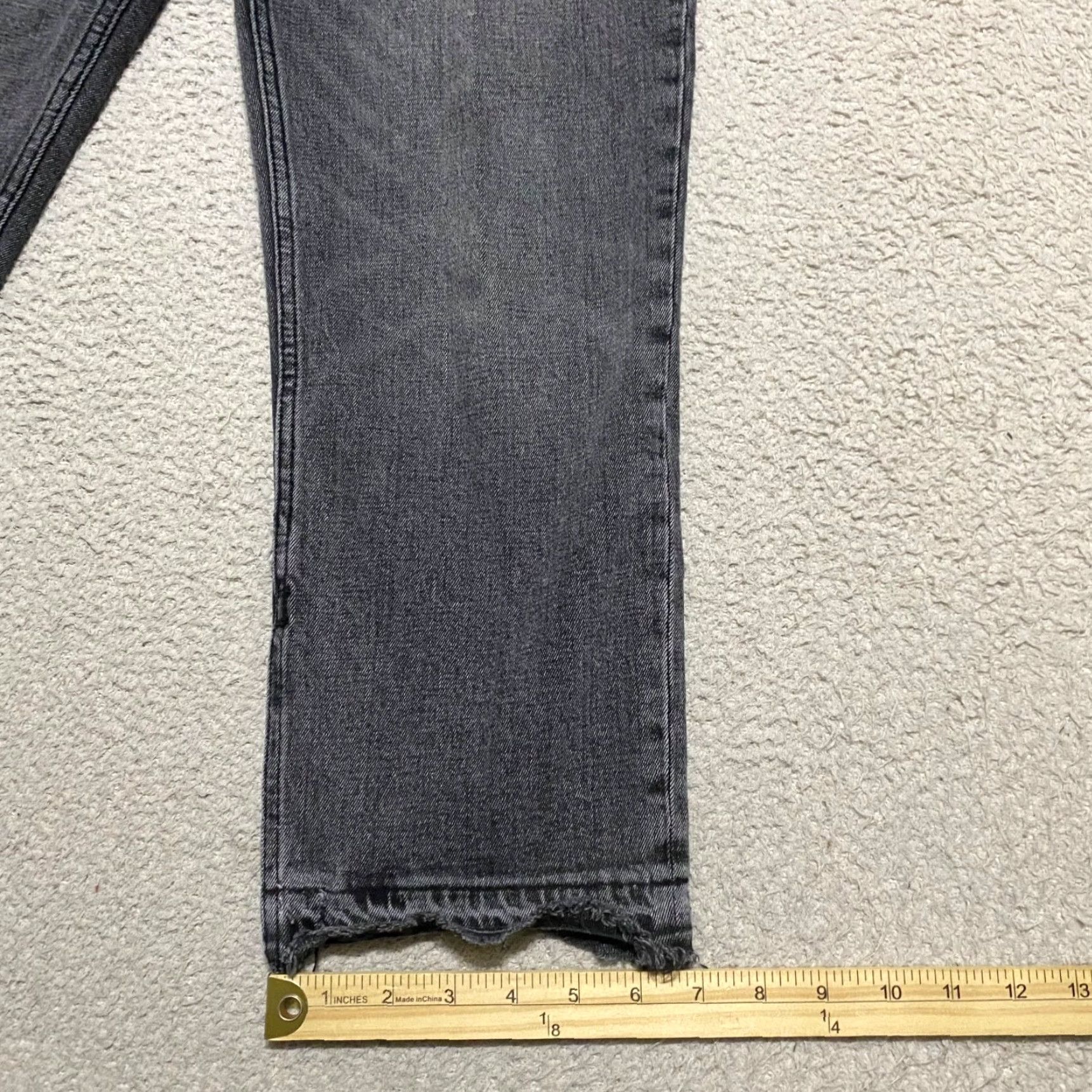 Abercrombie & Fitch Abercrombie & Fitch Jeans Womens 6P Gray Denim High Rise Straight Ankle Raw Hem Size 28" / US 6 / IT 42 - 2 Thumbnail