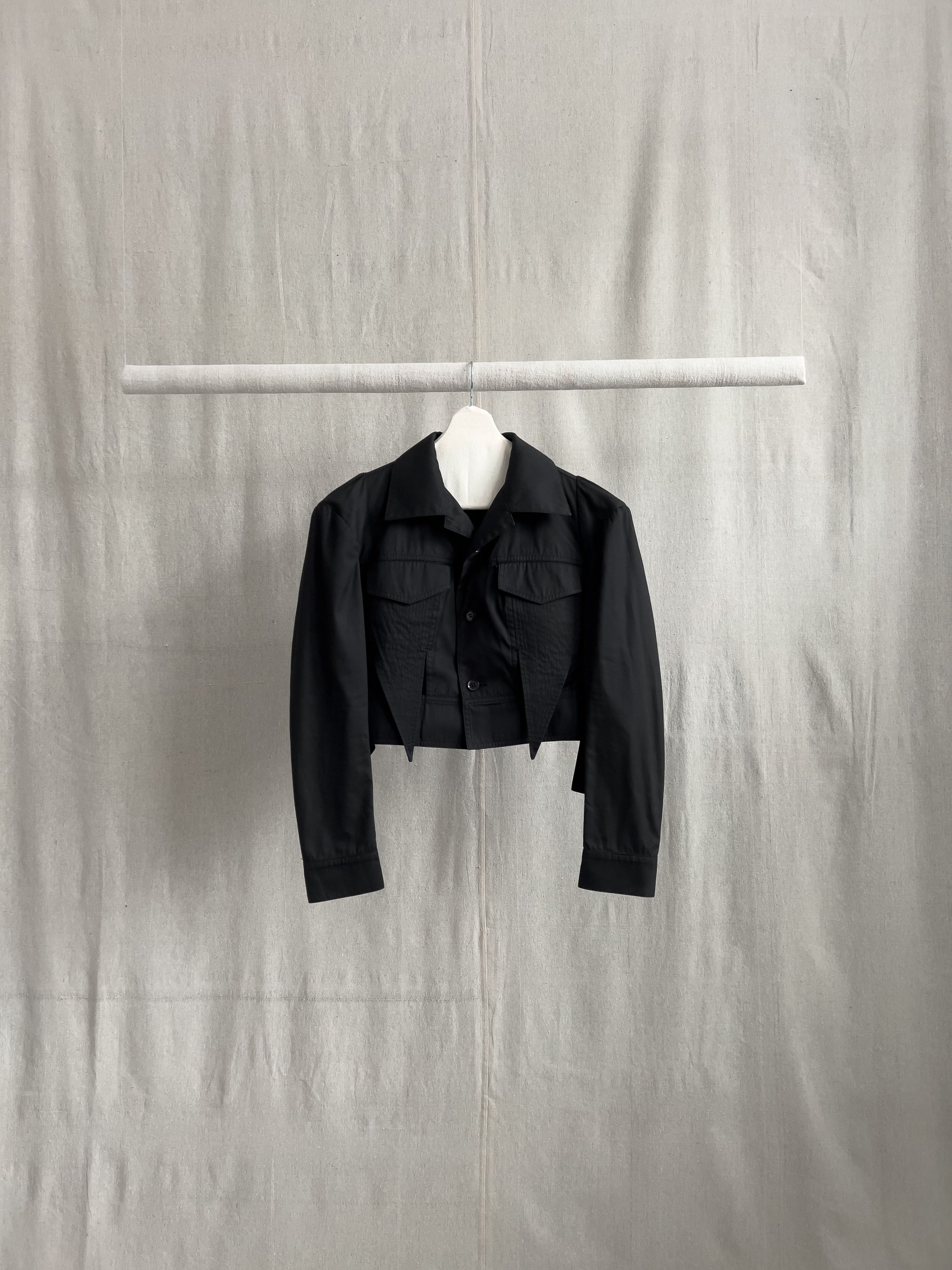 Yohji Yamamoto SS08 Runway Cropped Cut-Out Trucker Jacket Size S / US 4 / IT 40 - 4 Thumbnail