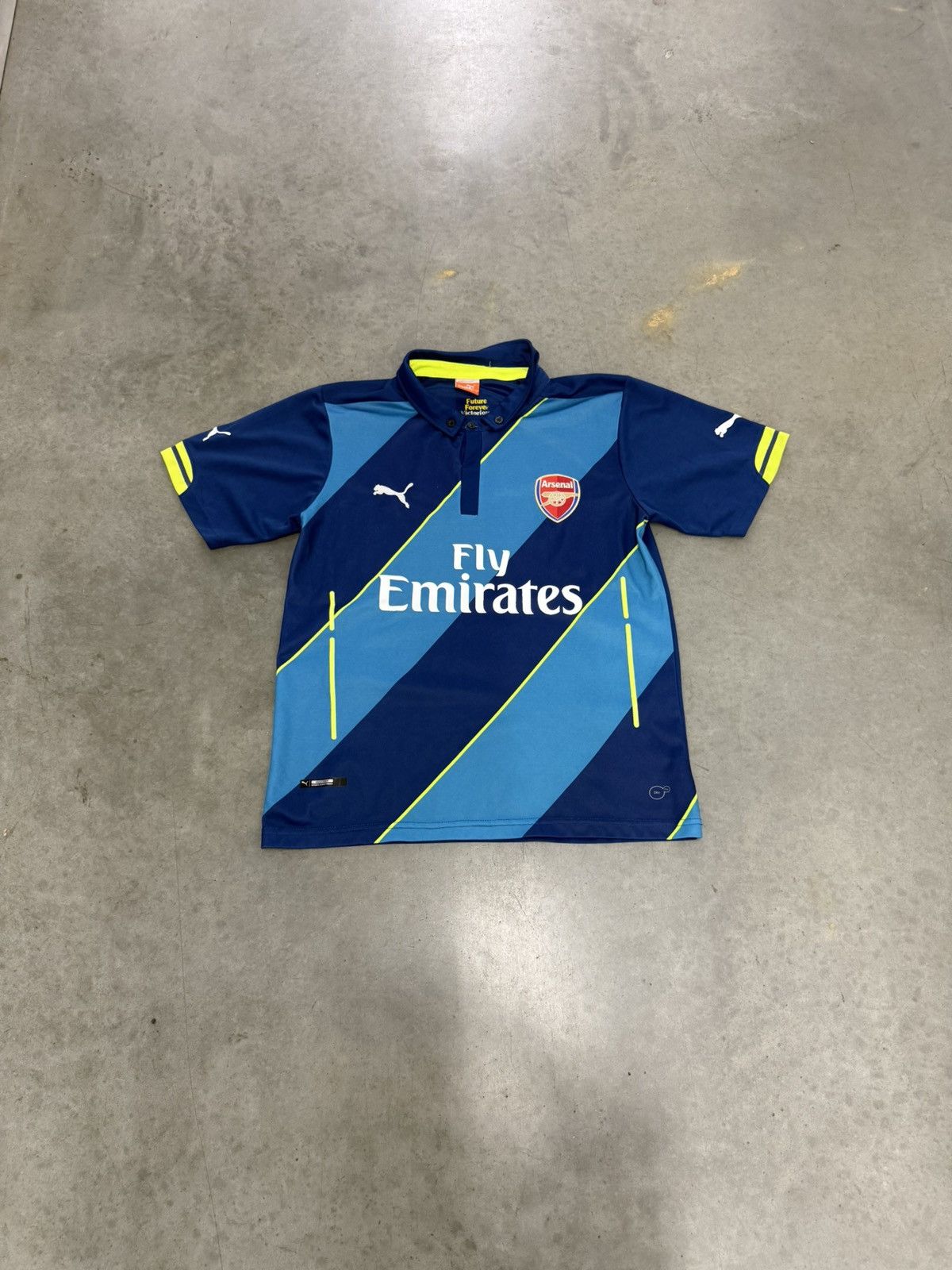 Puma 2014 Arsenal FC Alexis Sanchez Soccer Jersey Blue Puma #17 Size US S / EU 44-46 / 1 - 6 Thumbnail