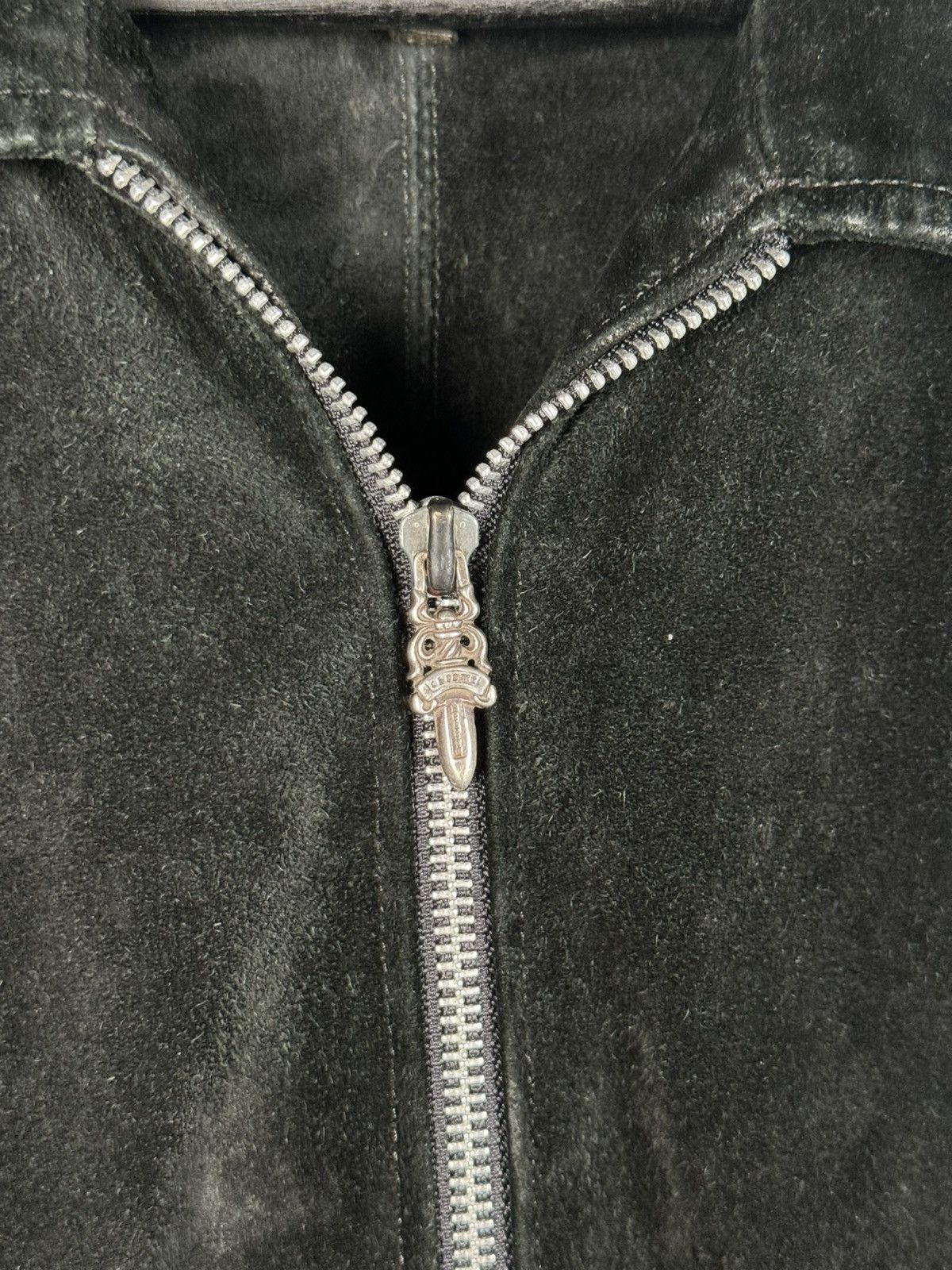 Chrome Hearts 90s GRAIL🚭 SUEDE WESTERN FLEUR JACKET .925 SILVER DOUBLE ZIP Size US L / EU 52-54 / 3 - 16 Thumbnail
