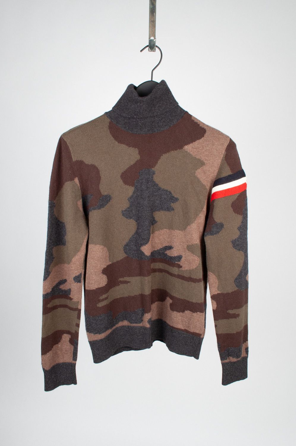 image of Moncler Camo Turtle Neck Men Sweater Size L H4120