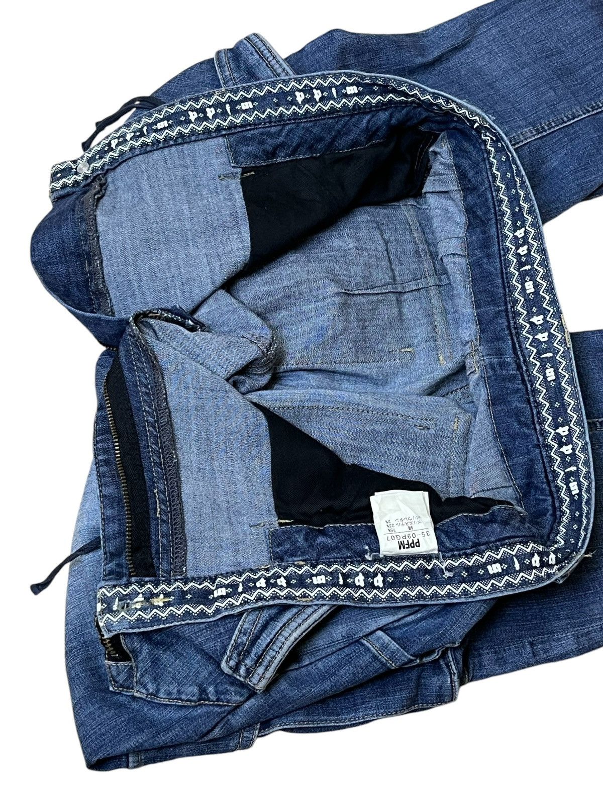 PPFM SICK🔥JAPANESE BRAND PPFM DROP CROTCH MULTIPOCKET JEANS Size US 33 - 12 Thumbnail