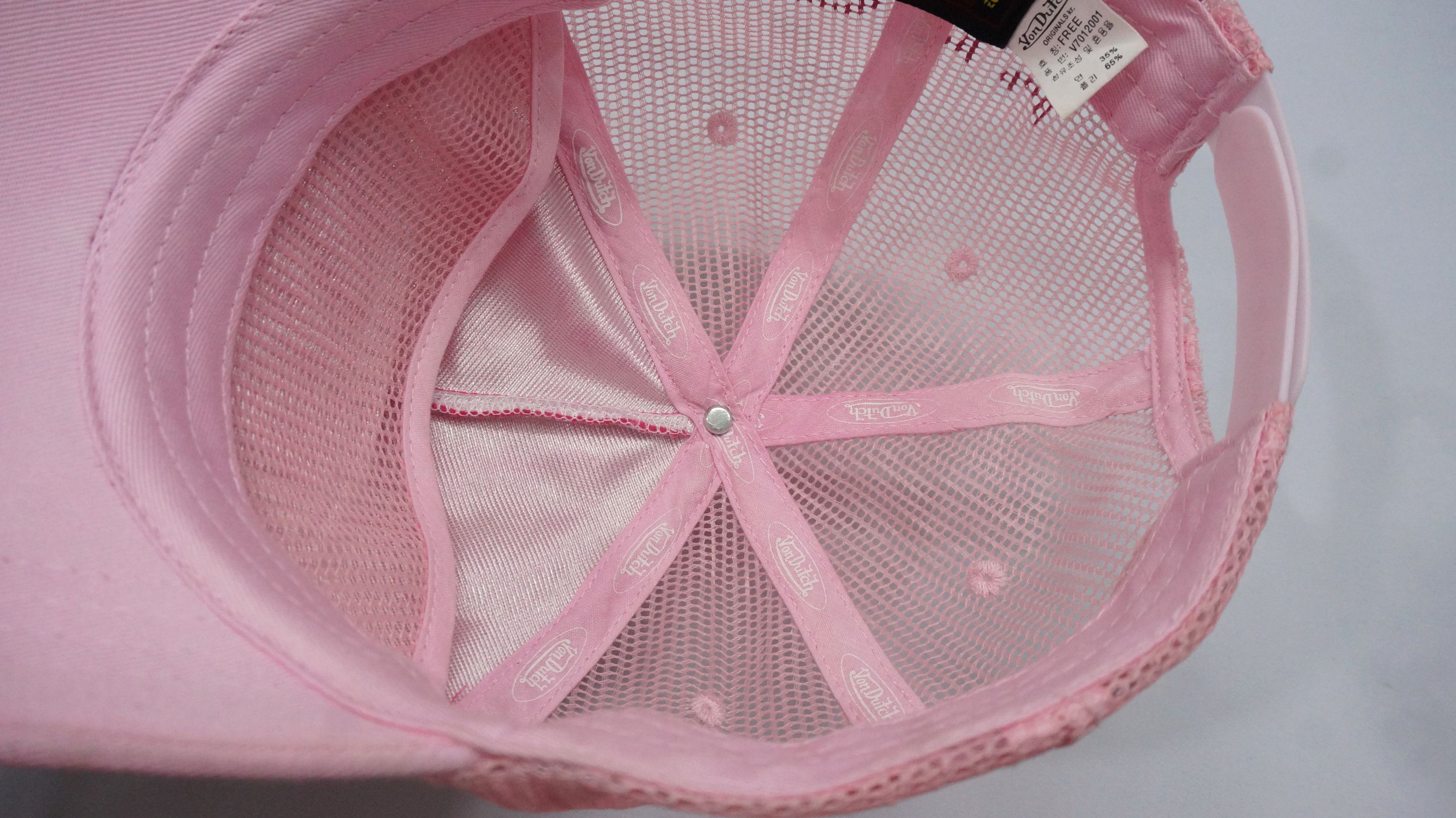 Von Dutch VON DUTCH Distressed Pink Trucker Cap Size ONE SIZE - 12 Thumbnail