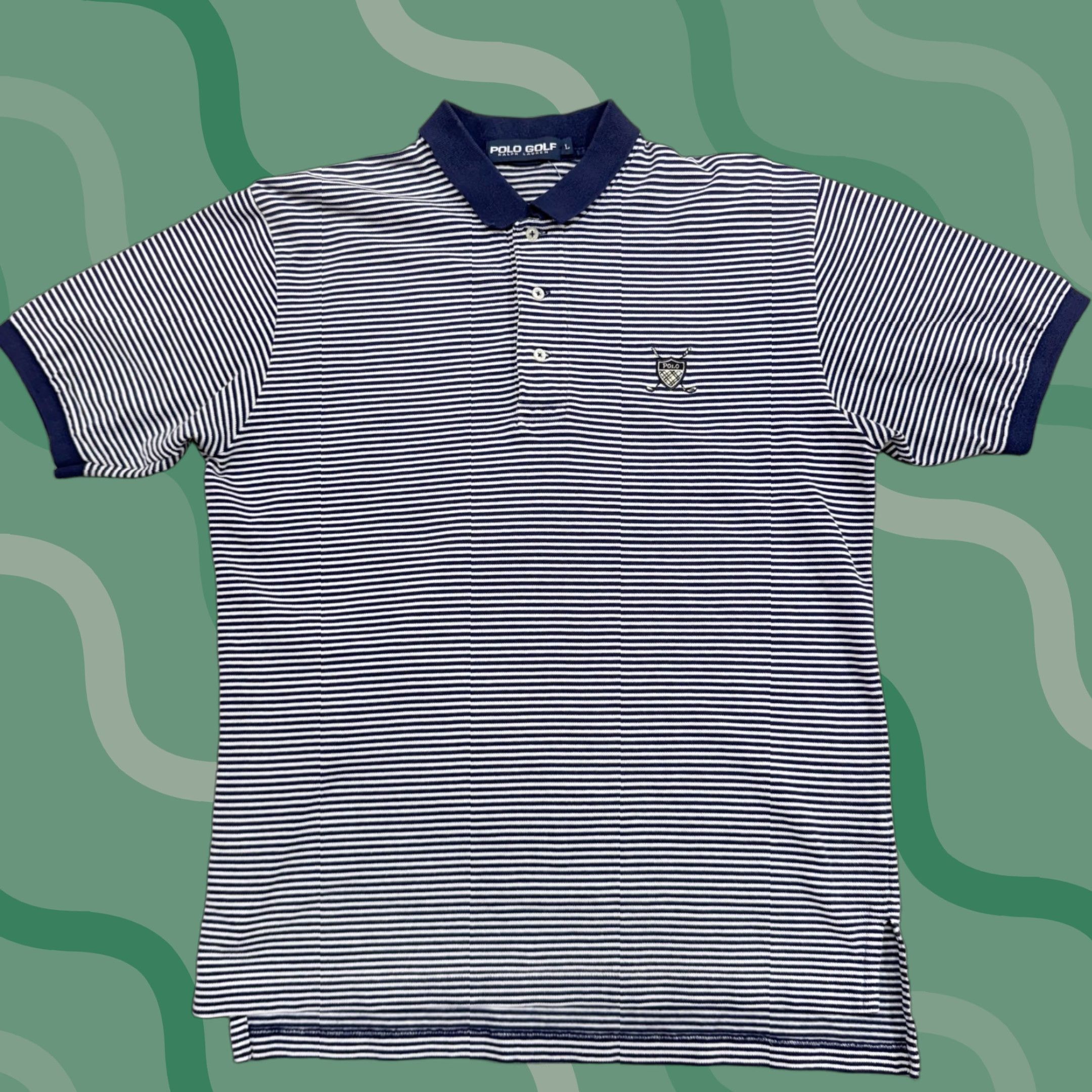 Polo Ralph Lauren Polo Ralph Lauren Polo Shirt Mens Large Striped Golf Classic Polo Shirt Mens Large Striped Blue Golf Polo Shirt Classic Polo Stripe Mens L Size US L / EU 52-54 / 3 - 1 Thumbnail