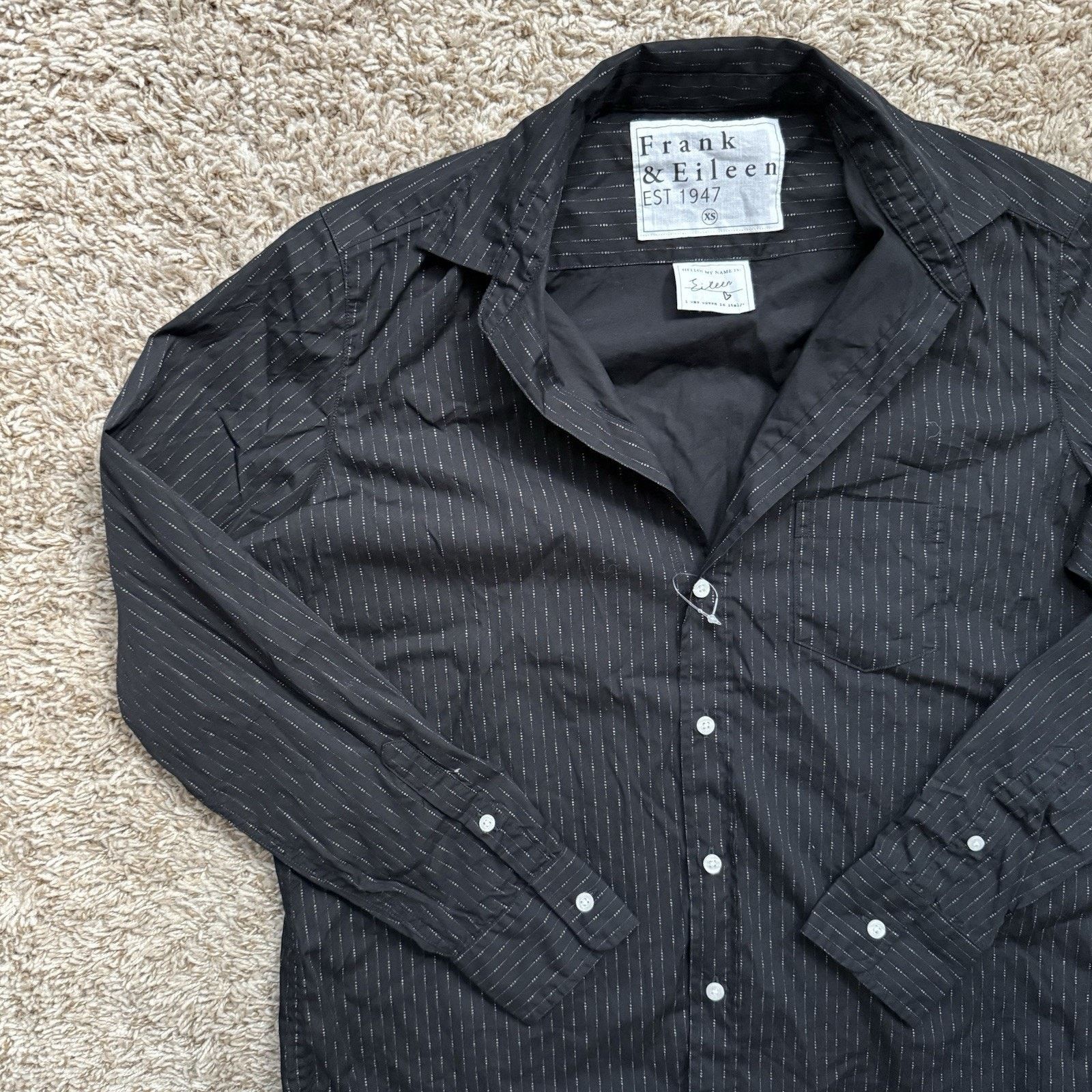 Frank & Eileen Frank & Eileen Button Up Shirt Black With Gold Multi Dot Size XS / US 0-2 / IT 36-38 - 7 Thumbnail