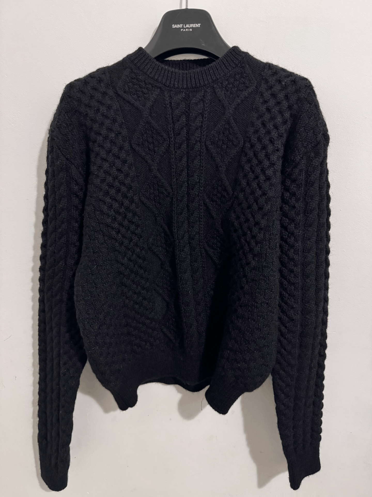 Saint Laurent Paris Saint Laurent Black Wool Knit Sweater Size US M / EU 48-50 / 2 - 1 Thumbnail