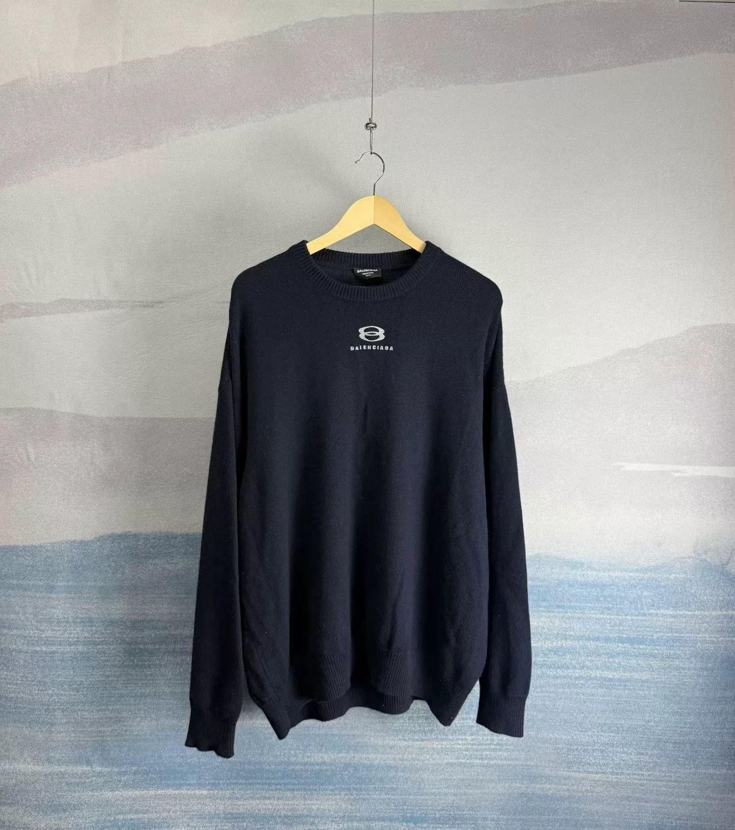 Balenciaga Balenciaga Double B Logo Embroidered Sweater Size M Size US M / EU 48-50 / 2 - 1 Thumbnail