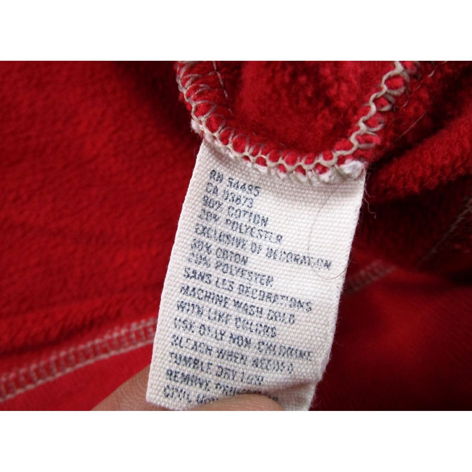 American Eagle Outfitters VTG American Eagle Outfitters Hoodie Pullover Sweatshirt Red XL Mens Grunge Skater All Seasons Winter Fall Spring Crew Neck Fleece Cotton Long Sleeve Size US XL / EU 56 / 4 - 4 Thumbnail
