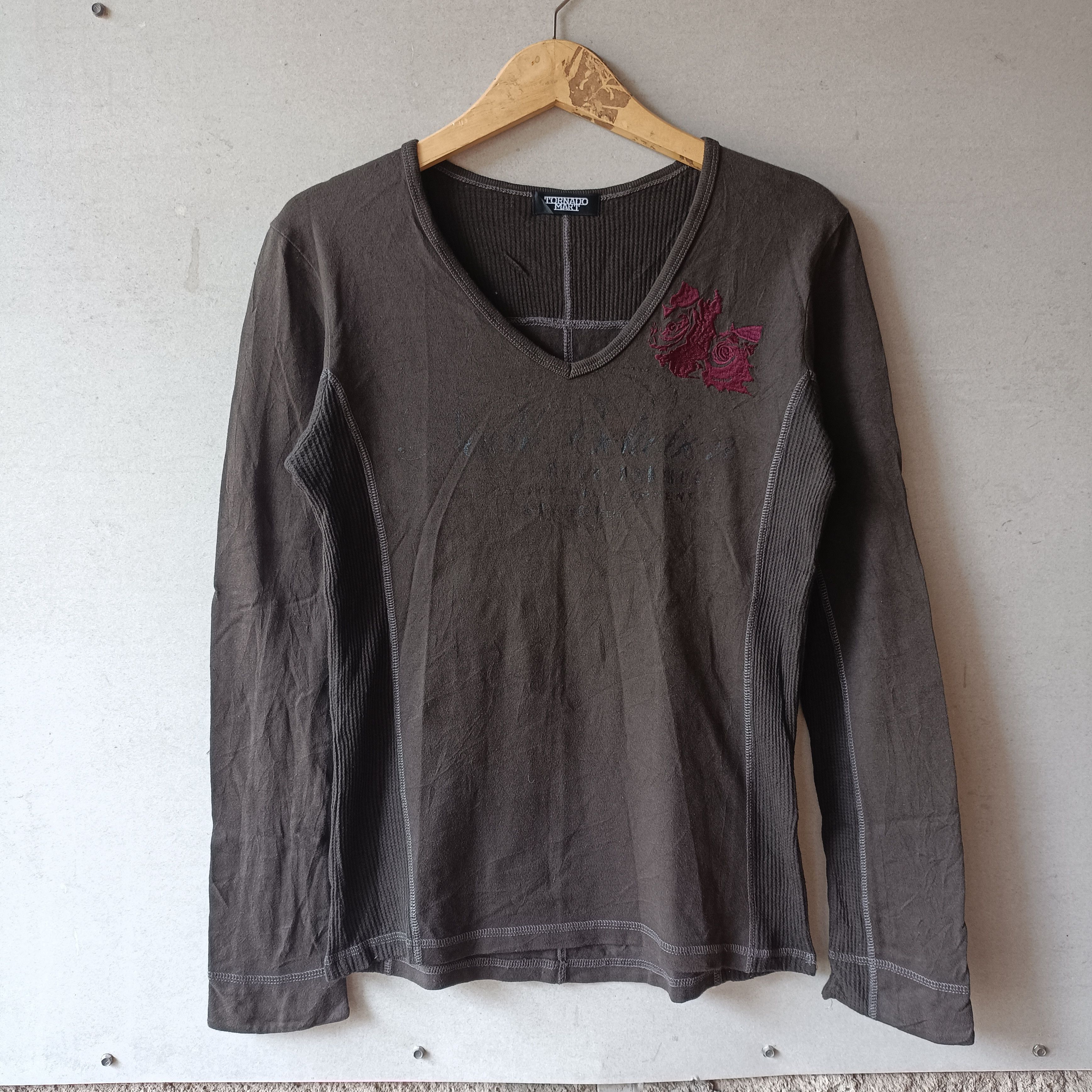 Tornado Mart 2000s Tornado Mart - vneck grunge ls tee Size US M / EU 48-50 / 2 - 1 Thumbnail
