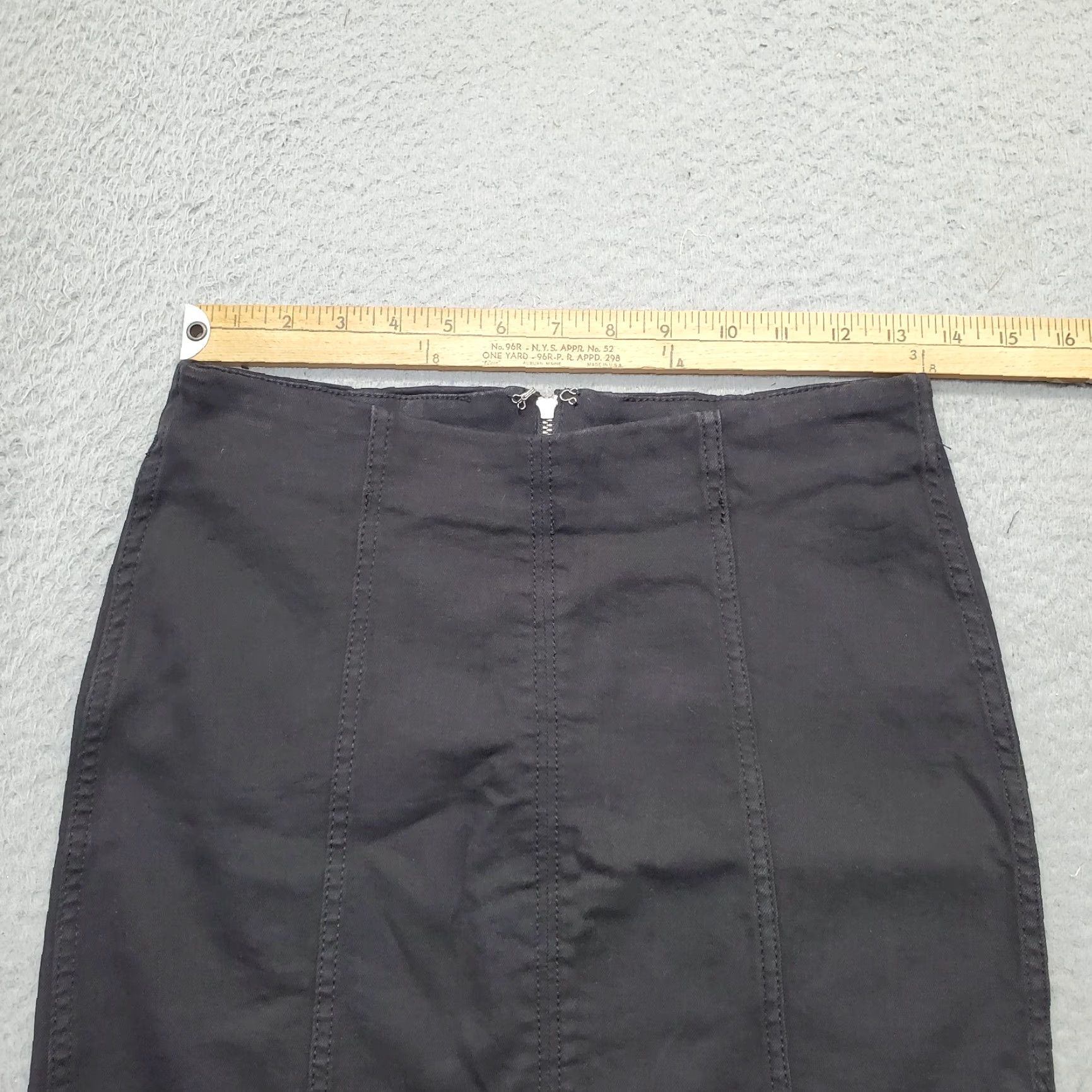 Free People Free People Pencil Skirt Womens 4 Black Cotton Stretch Back Zip Skirt Womens Size 4 Black Cotton Stretch Back Zip VINTAGE? No Size 27" / US 4 / IT 40 - 4 Thumbnail