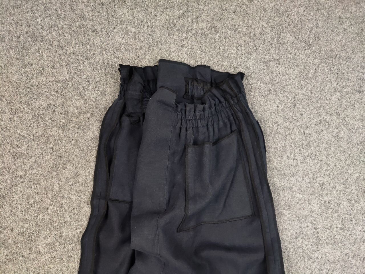Other Christa De Carouge Design Dark Linen Pocket Wide Skirt Size 32" / US 10 / IT 46 - 6 Thumbnail