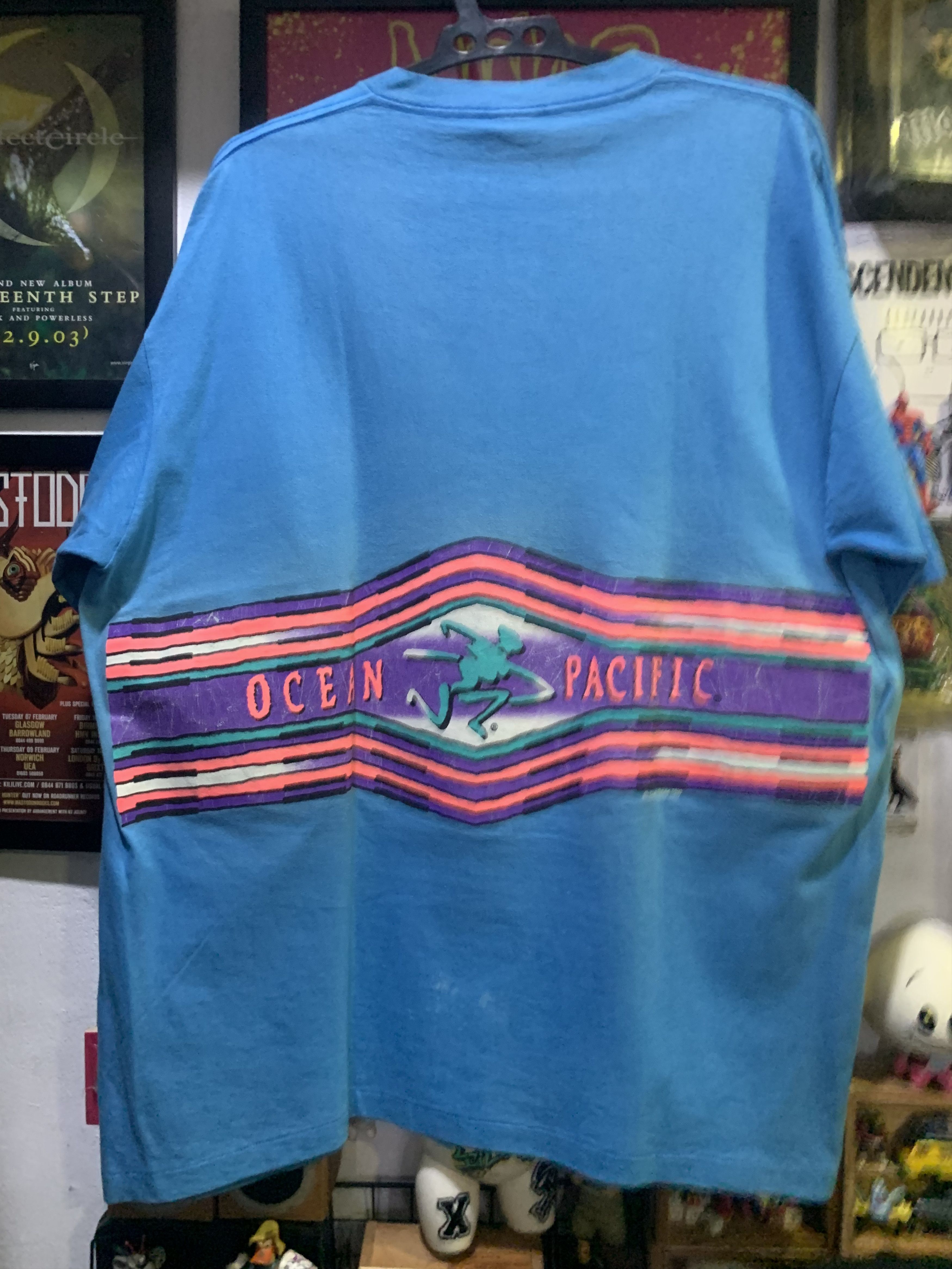 Vintage Vtg 90’s OCEAN PACIFIC “Ride The Wave” Surf Tee Size US XL / EU 56 / 4 - 8 Thumbnail