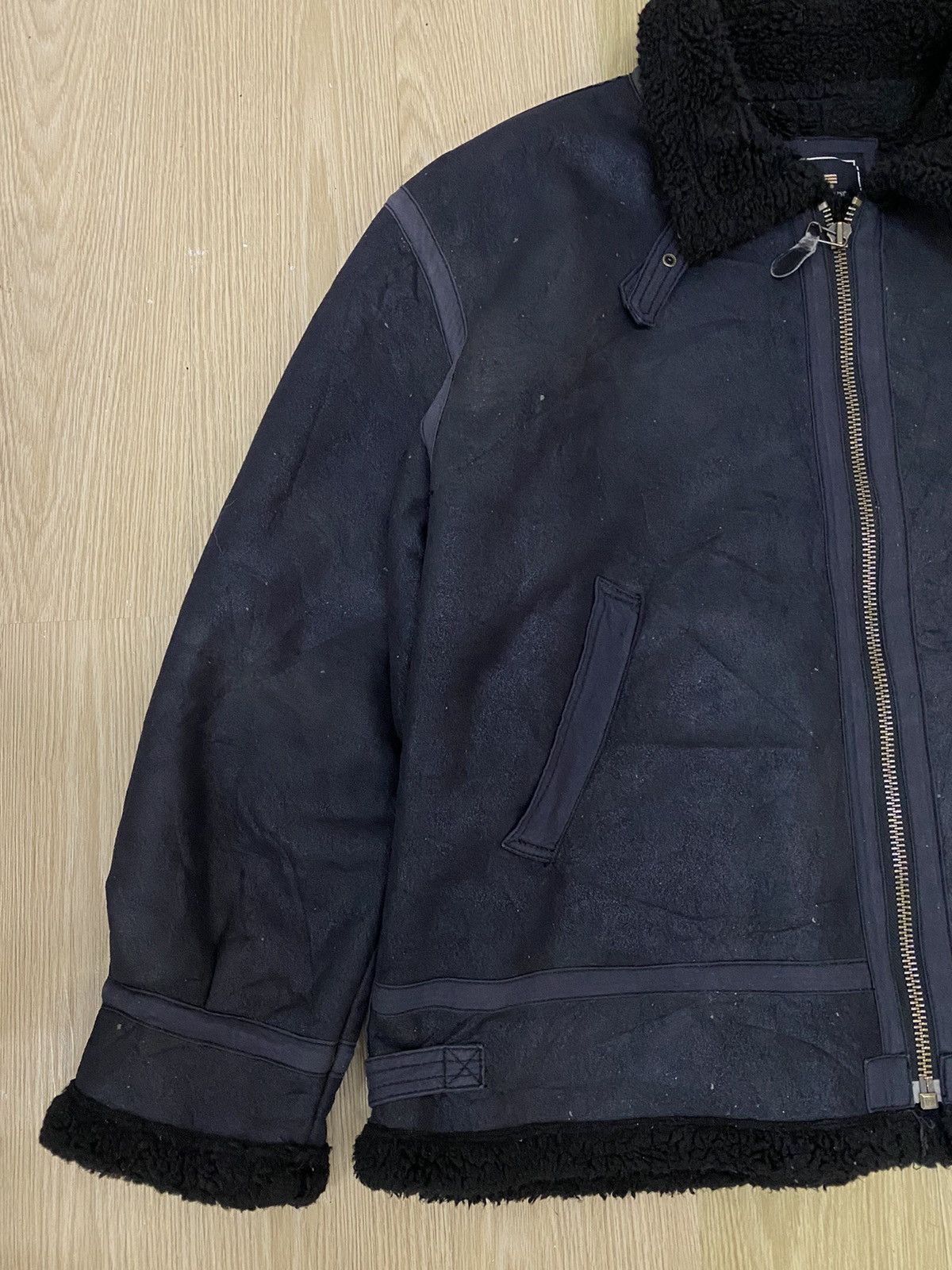 Alpha Industries Alpha industries leather shearling oversized jacket Size US XXL / EU 58 / 5 - 4 Thumbnail