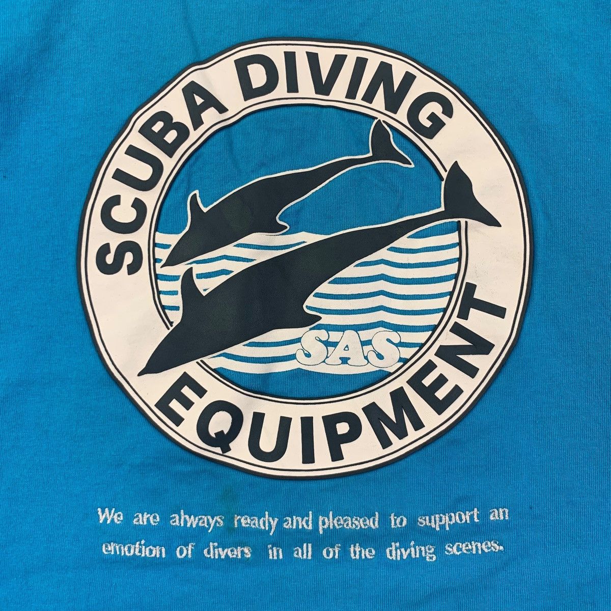 Vintage Vintage SAS SCUBA DIVING EQUIPMENT Tee Shirt Top Size L / US 10 / IT 46 - 5 Thumbnail