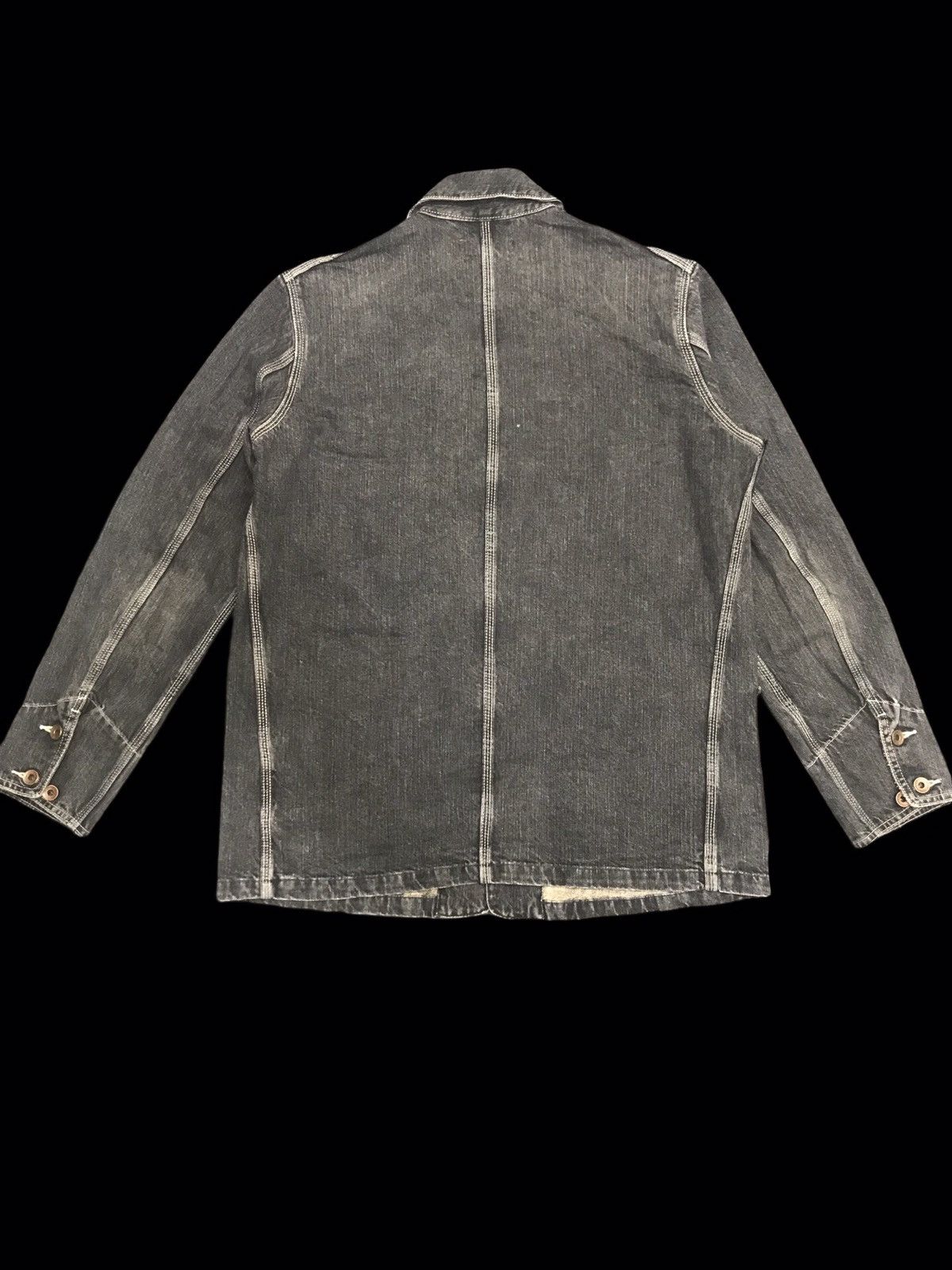 Edwin 💥ARCHIVAL💥VTG EDWIN BLACK WASH CHORE JACKET F361 Size US L / EU 52-54 / 3 - 2 Thumbnail