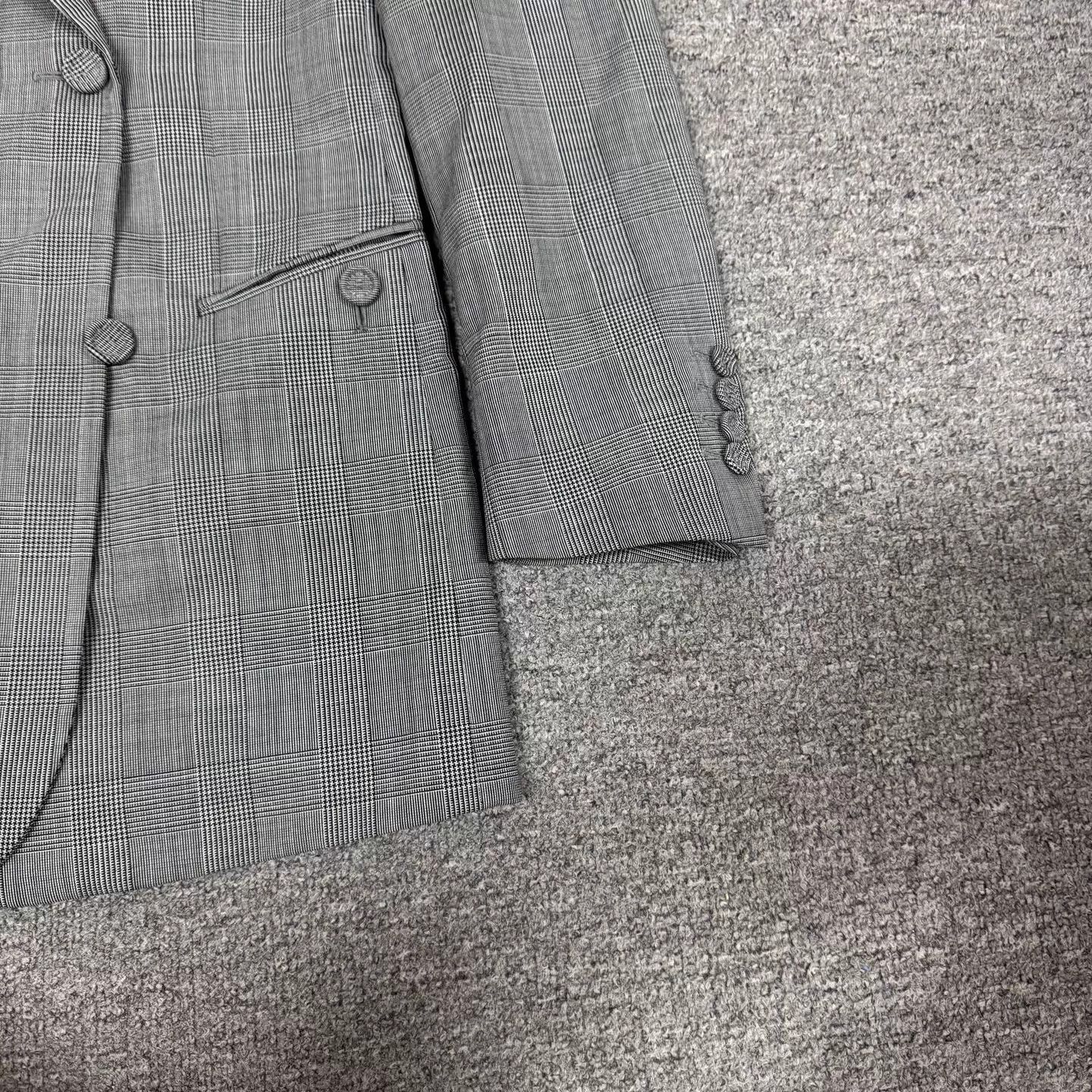 Dior Dior CD Brooch Strap Double-Breasted Glen Blazer 44 Size 44S - 6 Thumbnail