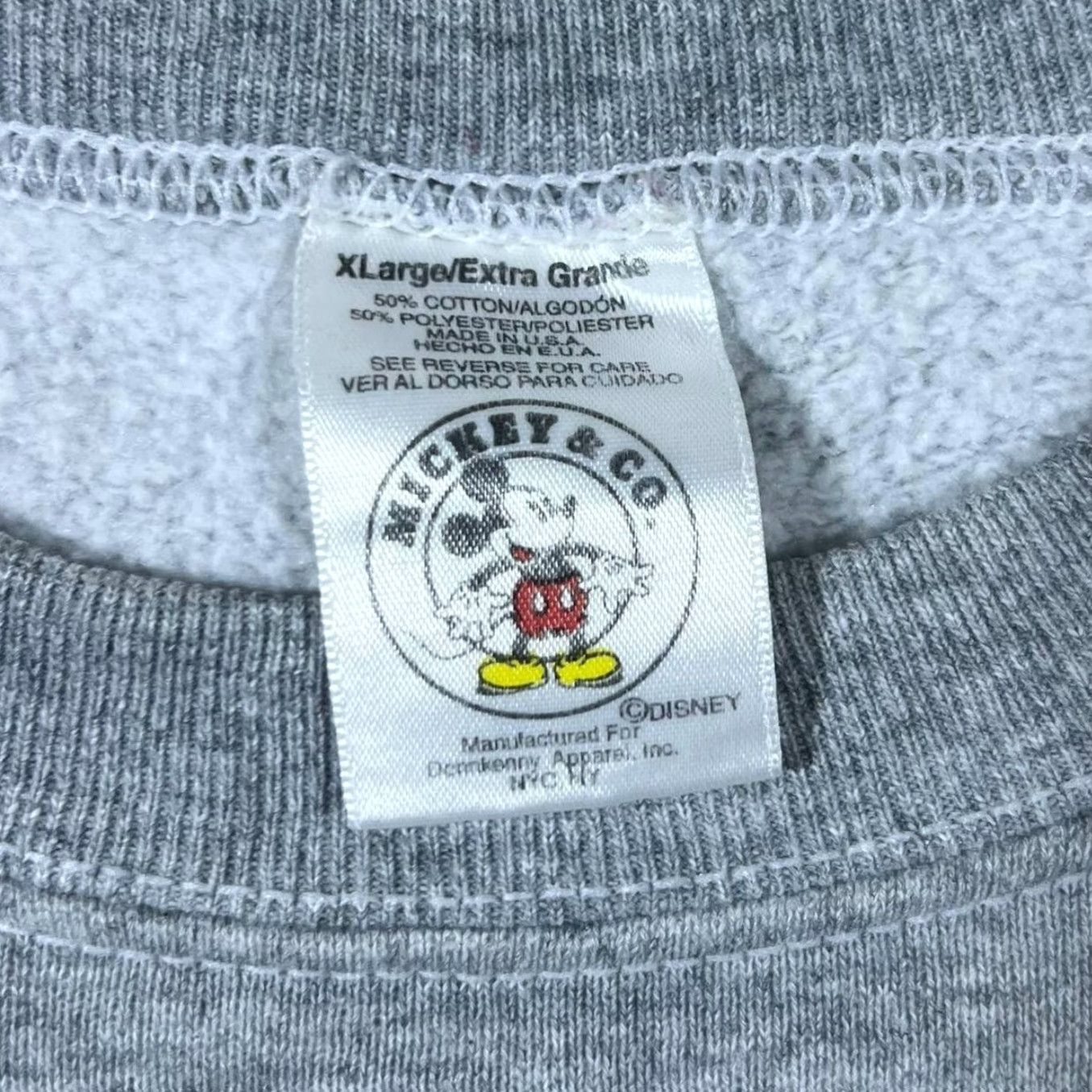 Mickey & Co. VINTAGE Mickey & Co. "Mickey" Disney Embroidered Grey Crewneck Sweatshirt Sweatshirt XL Men Embroidered Mickey 90s Fans Mens Size US XL / EU 56 / 4 - 3 Thumbnail