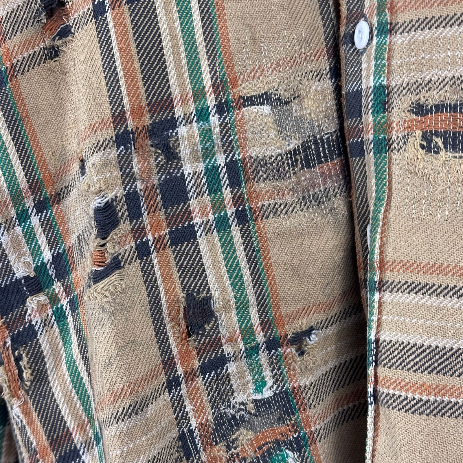 Sears Vintage Boro Repaired & Distressed Flannel Size US L / EU 52-54 / 3 - 4 Thumbnail
