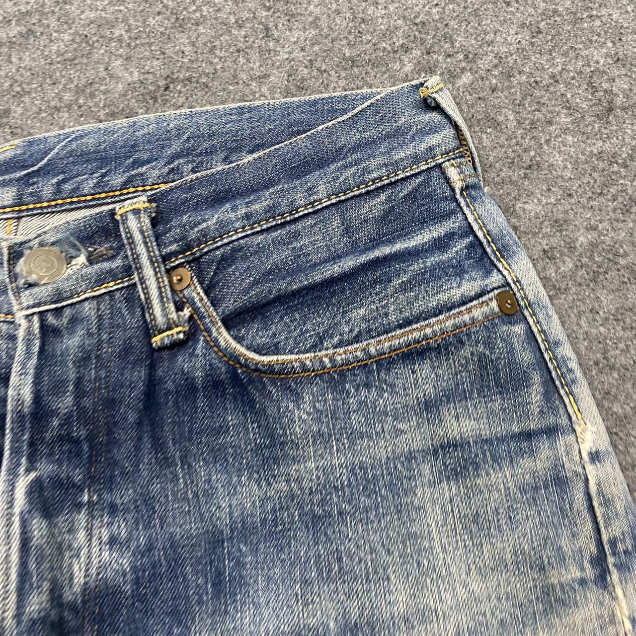 45rpm 💥Best Offer💥Vintage 45RPM Selvegde Distressed Denim Size US 30 / EU 46 - 9 Thumbnail
