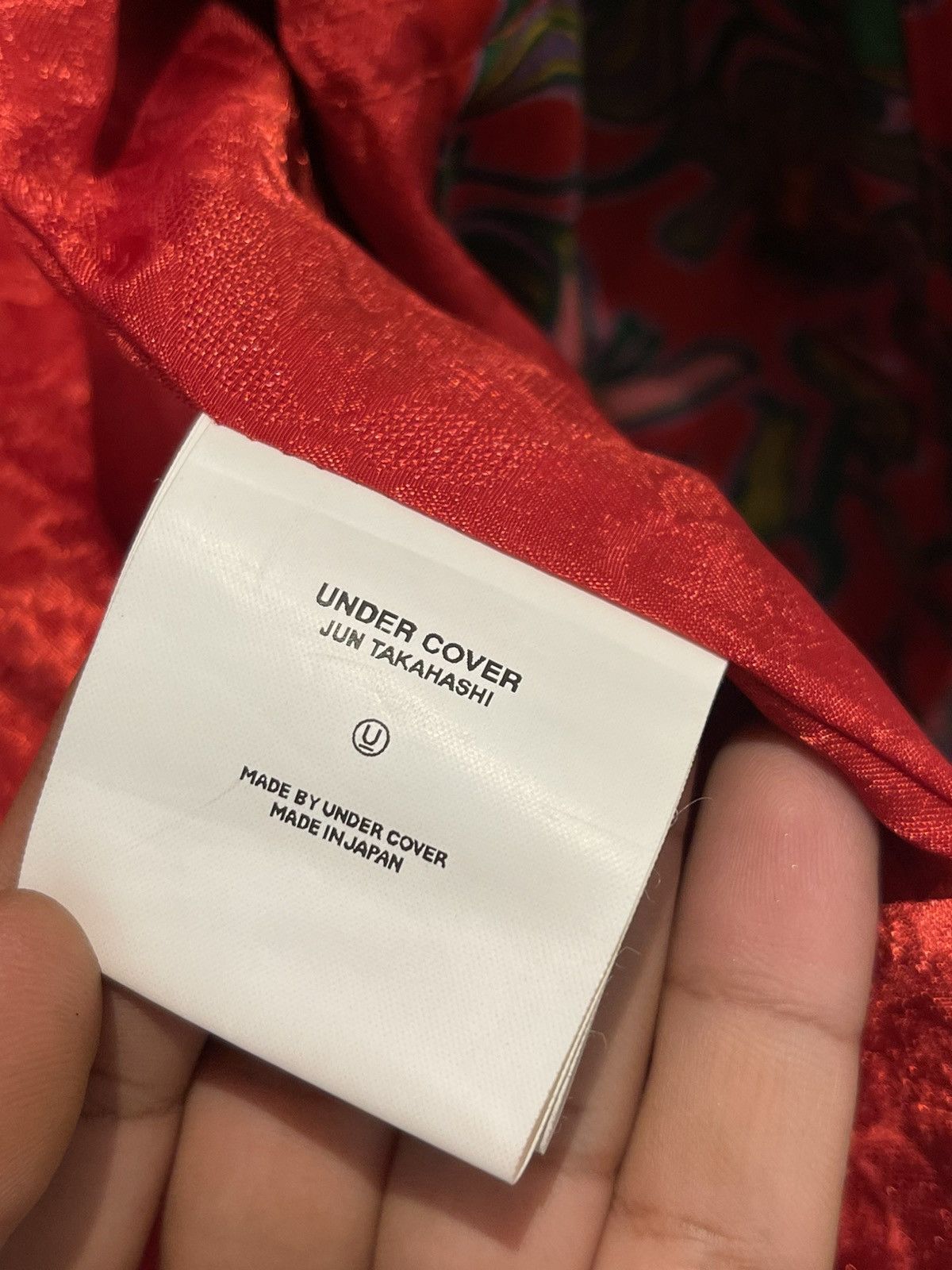 Undercover Undercover FW01 “DAVF” Red Skull-Floral Jacket w Drawstrings Size S / US 4 / IT 40 - 24 Thumbnail