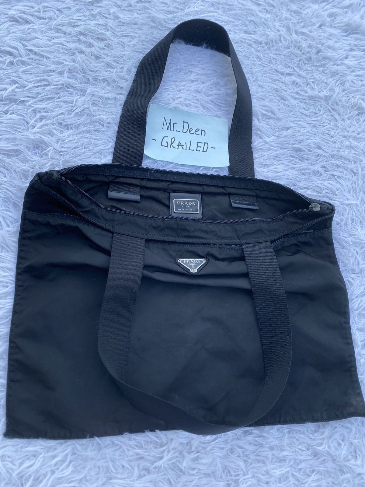 Prada Rare Vintage Prada Nylon Tote Bag Size ONE SIZE - 9 Thumbnail