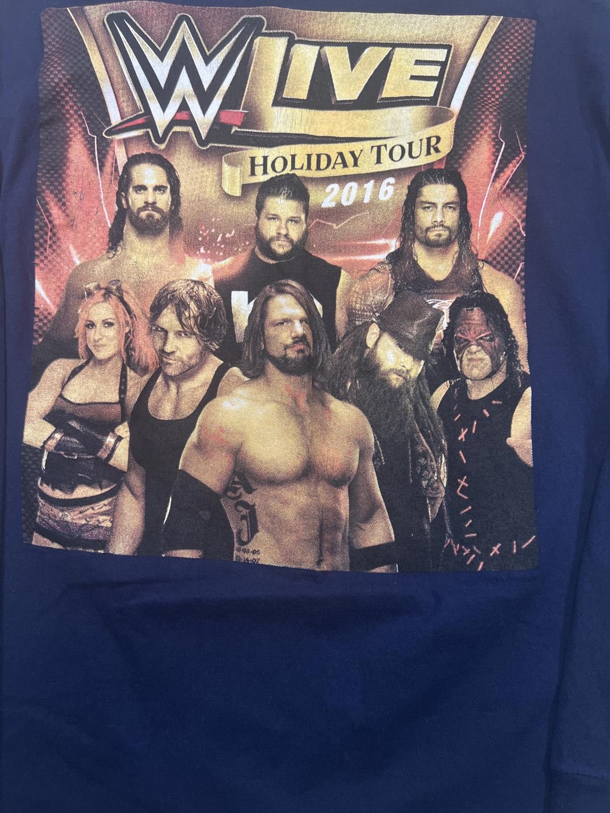 WWE WWE Live Holiday Tour 2016 Men's Long Sleeve Shirt Size US M / EU 48-50 / 2 - 2 Thumbnail