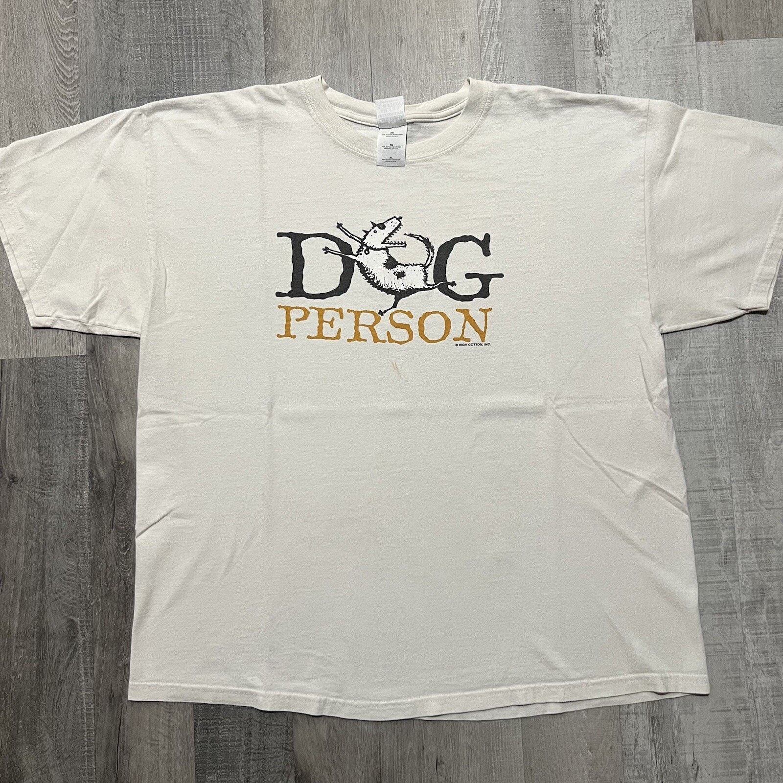 Gildan VTG Dog Person T Shirt Y2K White Animal Lover Cartoon Puppy Size US XL / EU 56 / 4 - 1 Thumbnail