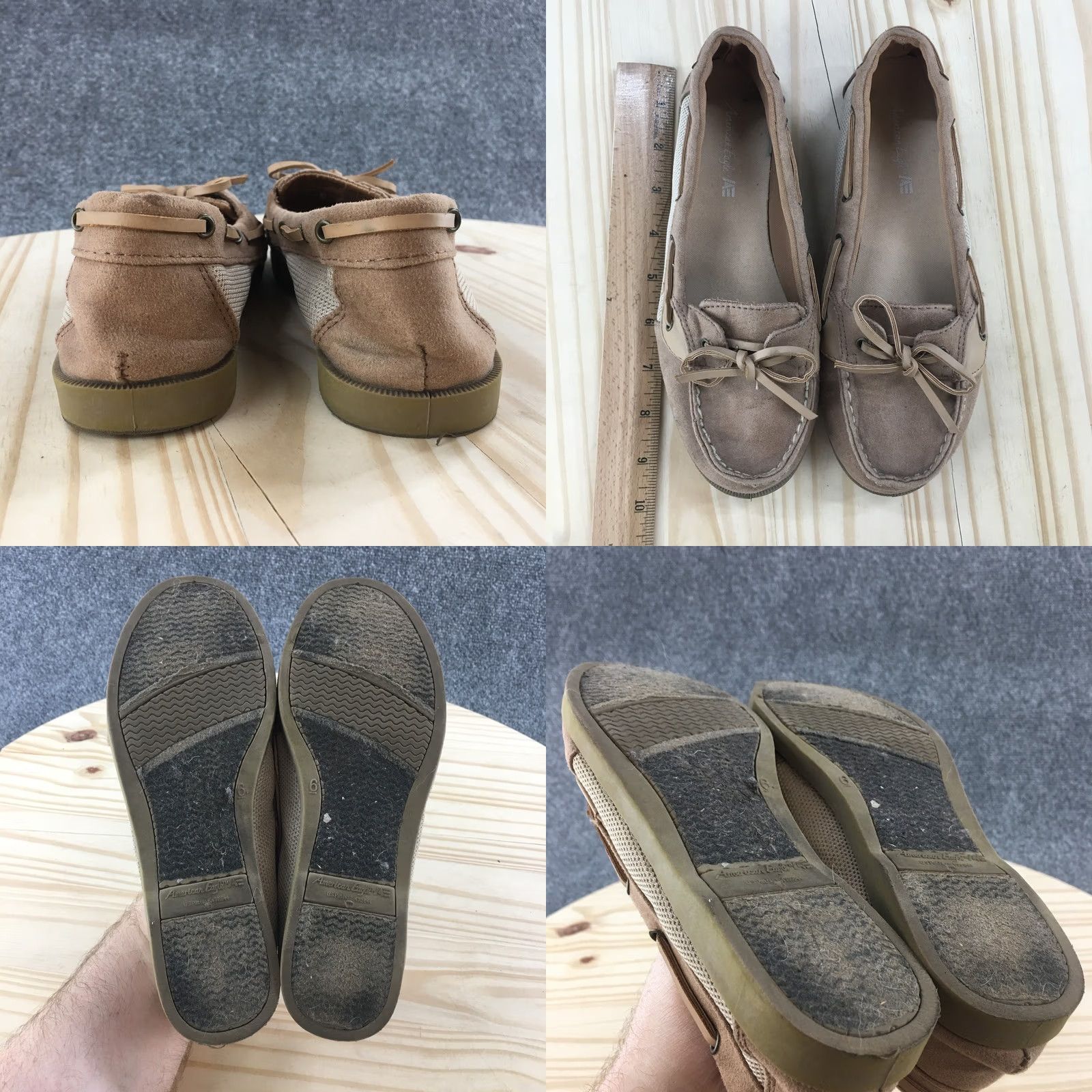 American Eagle Outfitters American Eagle Outfitters Shoes Womens 6 Boat Brown Fabric Lace Up Low Top Casual Comfort Boys? Size M / US 6-8 / IT 42-44 - 8 Thumbnail