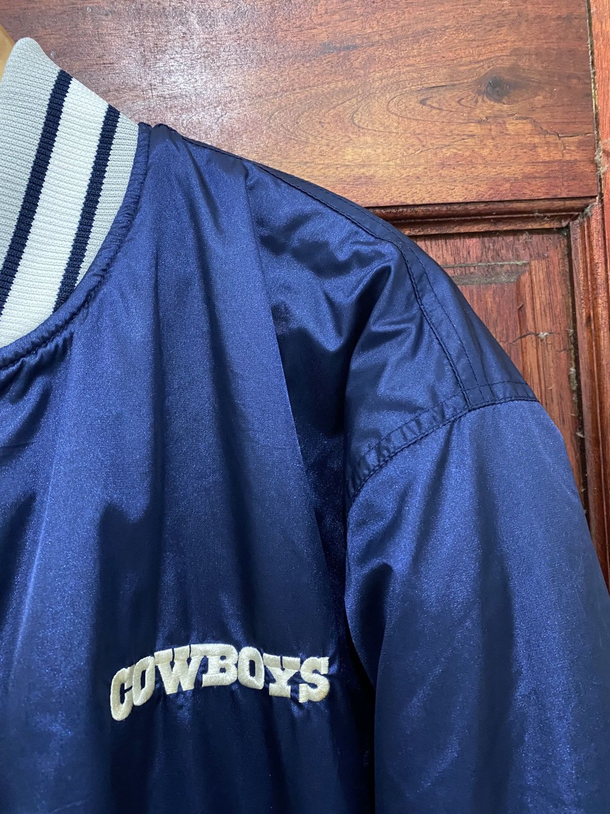 NFL × Reebok × Vintage Vintage 90s Dallas Cowboys Reebok Varsity Lightweight Jacket Size US L / EU 52-54 / 3 - 6 Thumbnail