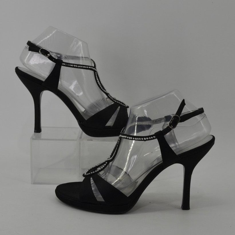 Other The Touch of Nina Sz 10 Black Satin Mother of the Bride Size US 10 / IT 40 - 12 Thumbnail