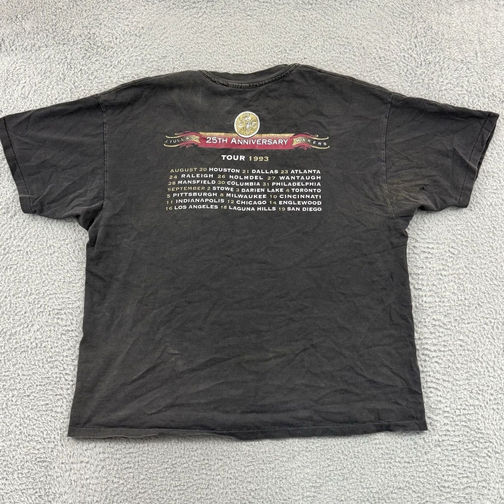 Hanes VINTAGE Jethro Tull T-Shirt Men’s XL Black Band Tour Short Sleeve 90s Grunge USA Size US XL / EU 56 / 4 - 7 Thumbnail