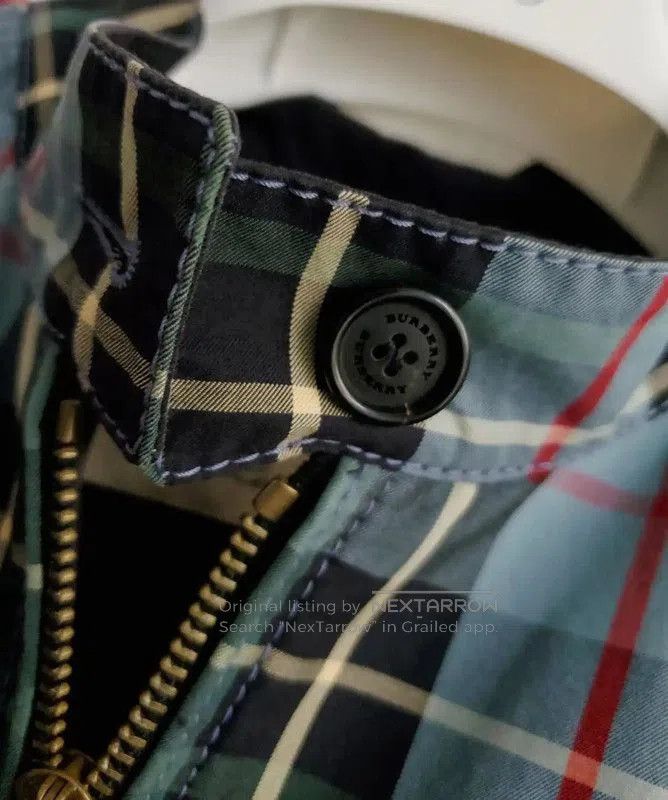 Burberry Burberry Blue Plaid Cotton Jacket for Women. Size L / US 10 / IT 46 - 3 Thumbnail