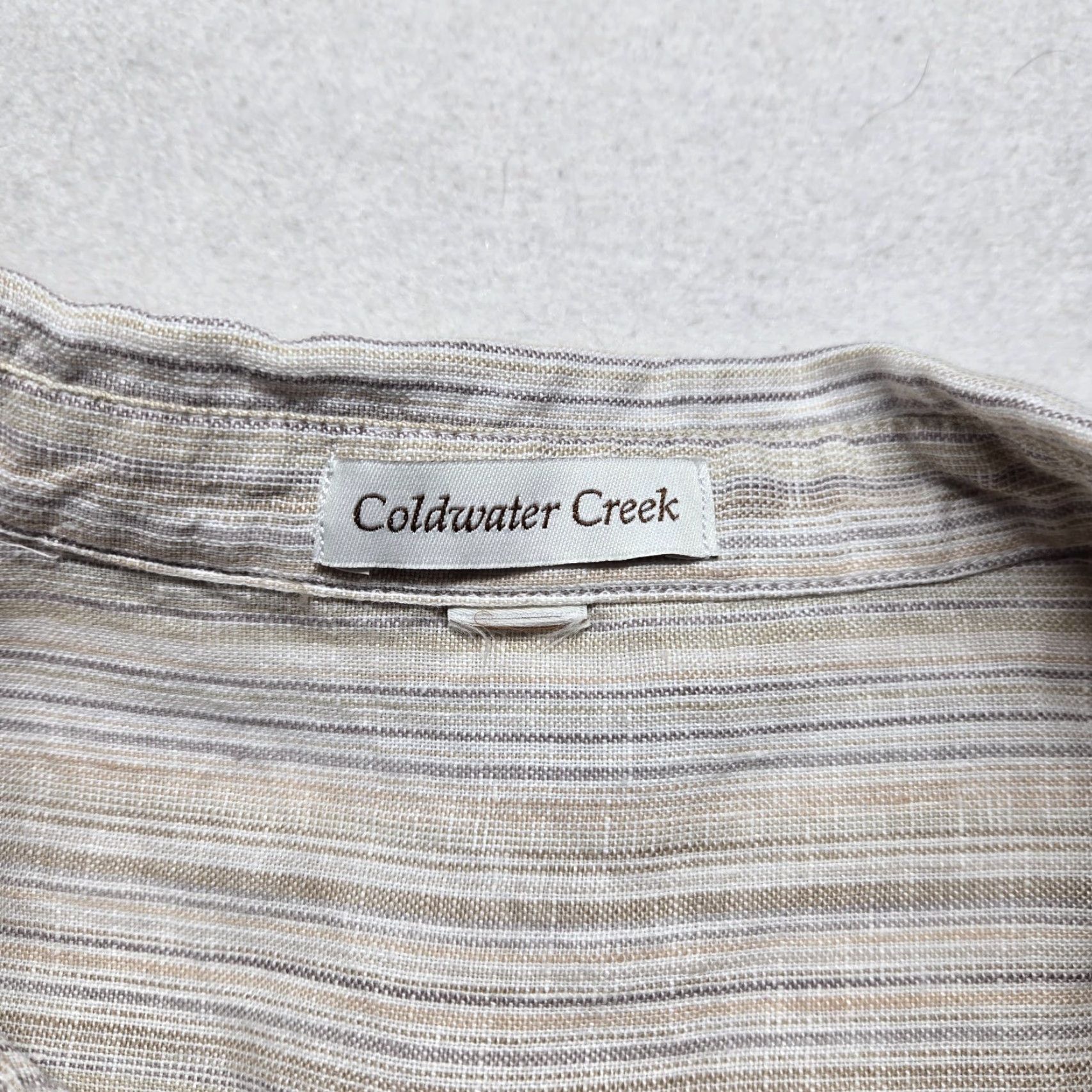 Coldwater Creek Coldwater Creek Shirt 1X Women Brown 3/4 Sleeve Button Up Blouse Casual Cotton Plus Size Size XL / US 12-14 / IT 48-50 - 2 Thumbnail