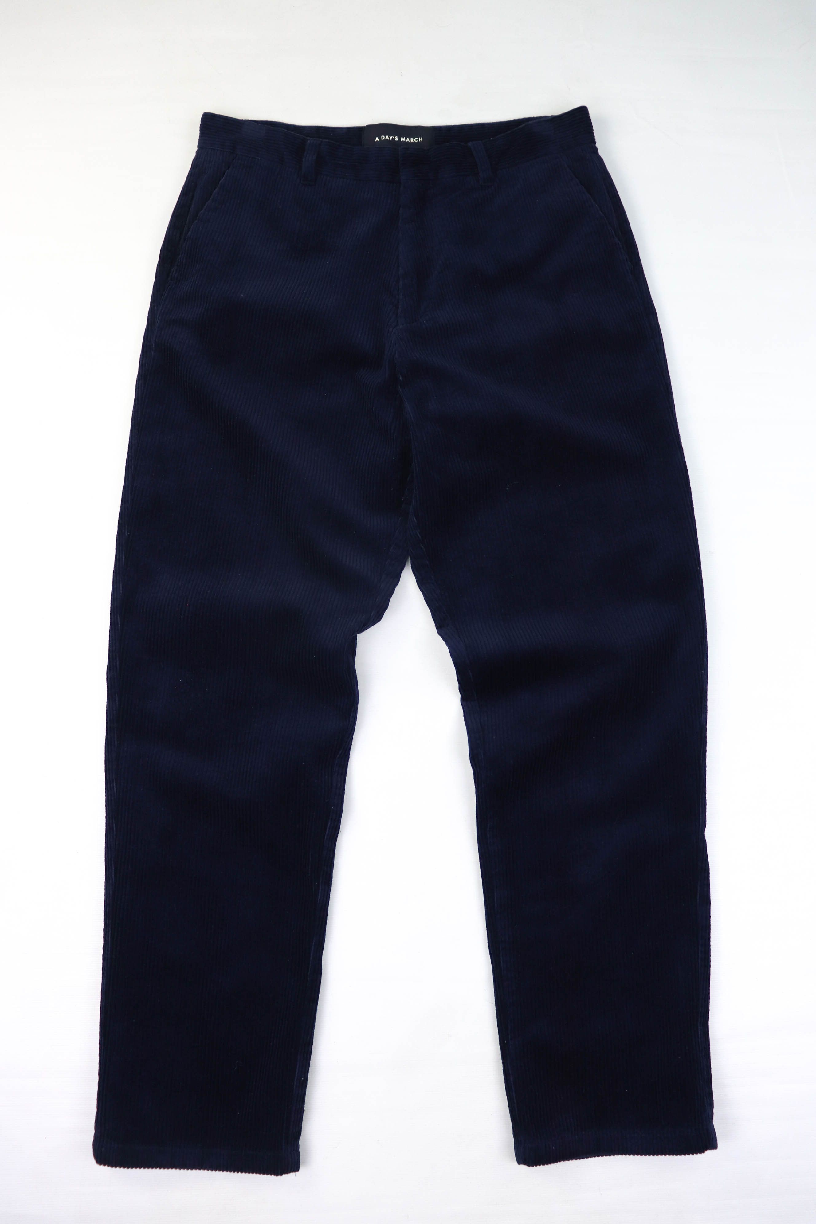A Day's March A Day's March Blue Corduroy Relaxed Fit Tapered Leg Pants Size US 32 / EU 48 - 1 Thumbnail