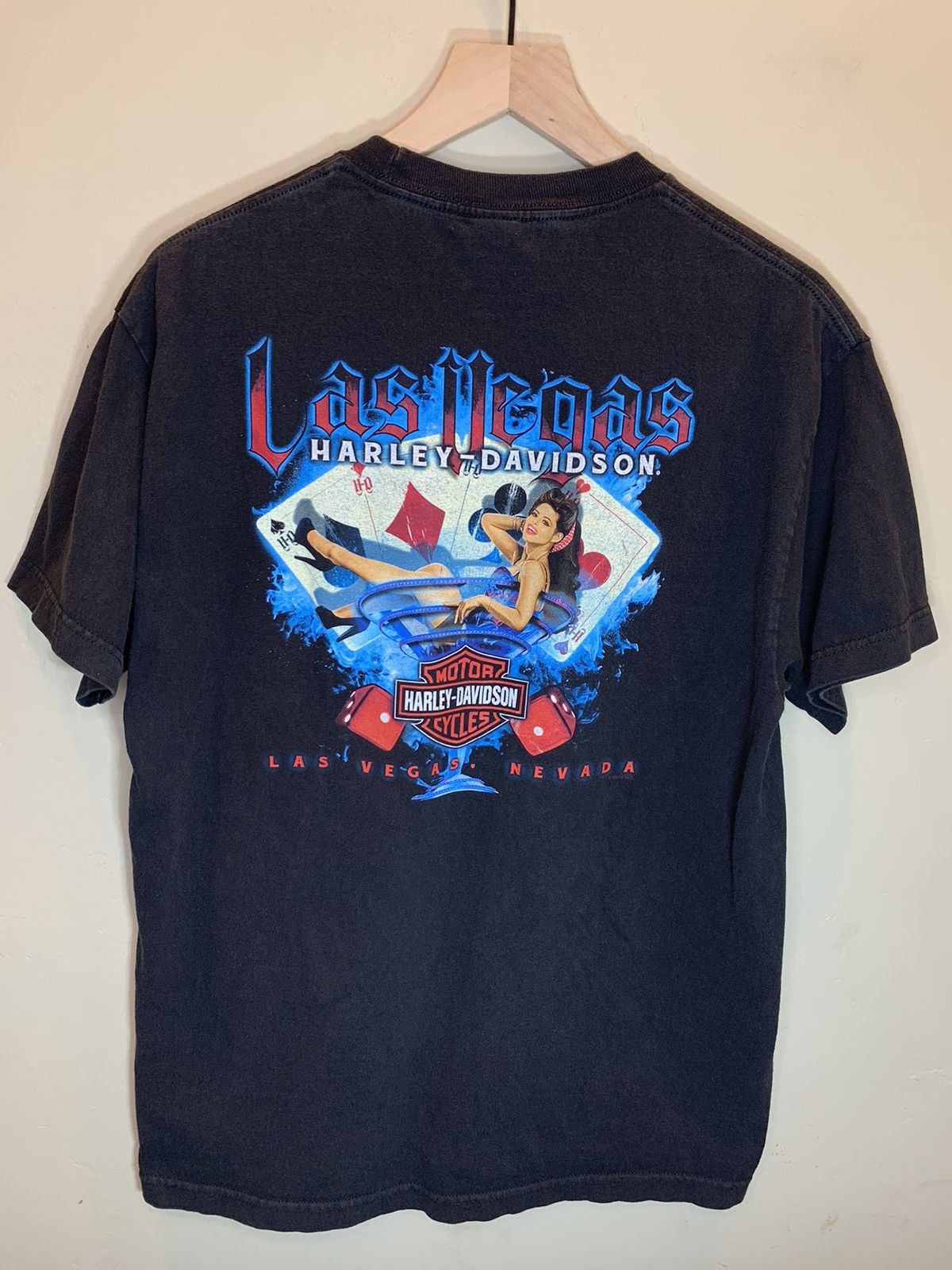 Harley Davidson *RARE* Harley Davidson Pinup Martini Las Vegas Biker T-Shirt Size US L / EU 52-54 / 3 - 1 Thumbnail
