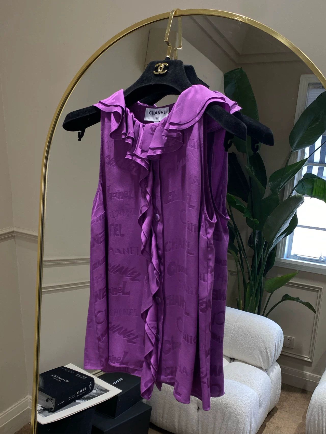 Chanel Chanel 22 Purple Sleeveless Letter Top Size US XS / EU 42 / 0 - 1 Thumbnail