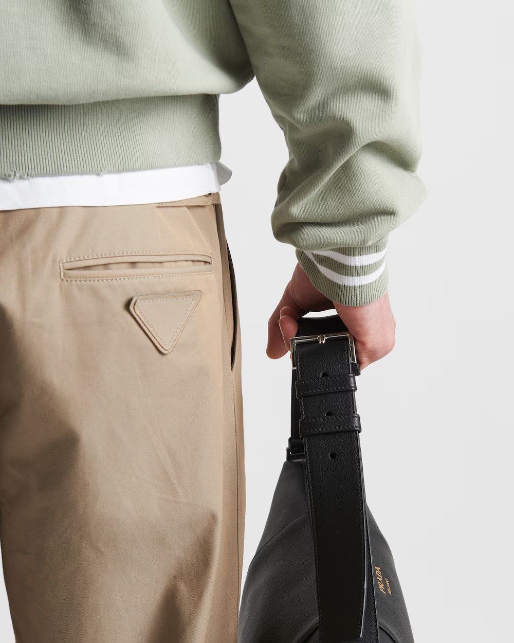 Prada o1bcso1str1025 Twill Pants in Beige Size US 36 / EU 52 - 3 Thumbnail