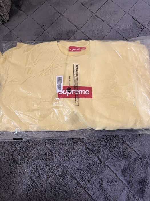 Supreme Supreme FW22 Pale Yellow Box Logo Crewneck Large | Grailed