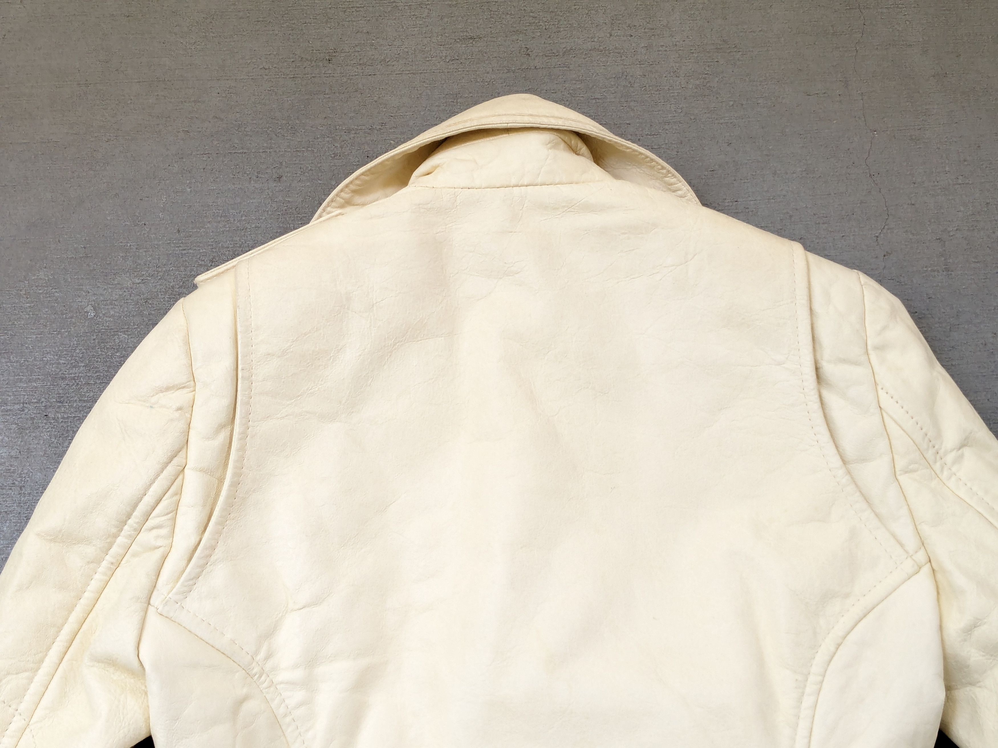 Balenciaga Women's Balenciaga Leather Moto Jacket White 38 Lambskin Size XS / US 0-2 / IT 36-38 - 14 Thumbnail